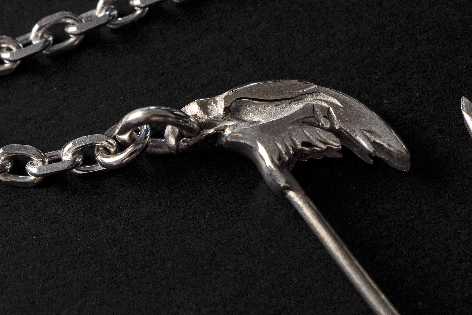 Legend Silver Necklace With Size Small "Eagle" Safety Pin