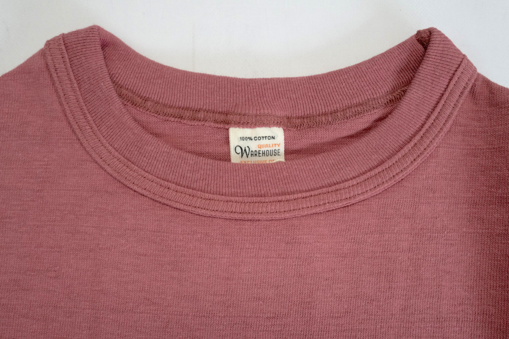 Warehouse 5.5oz "Bamboo Textured" Pocket Tee (Faded Red)
