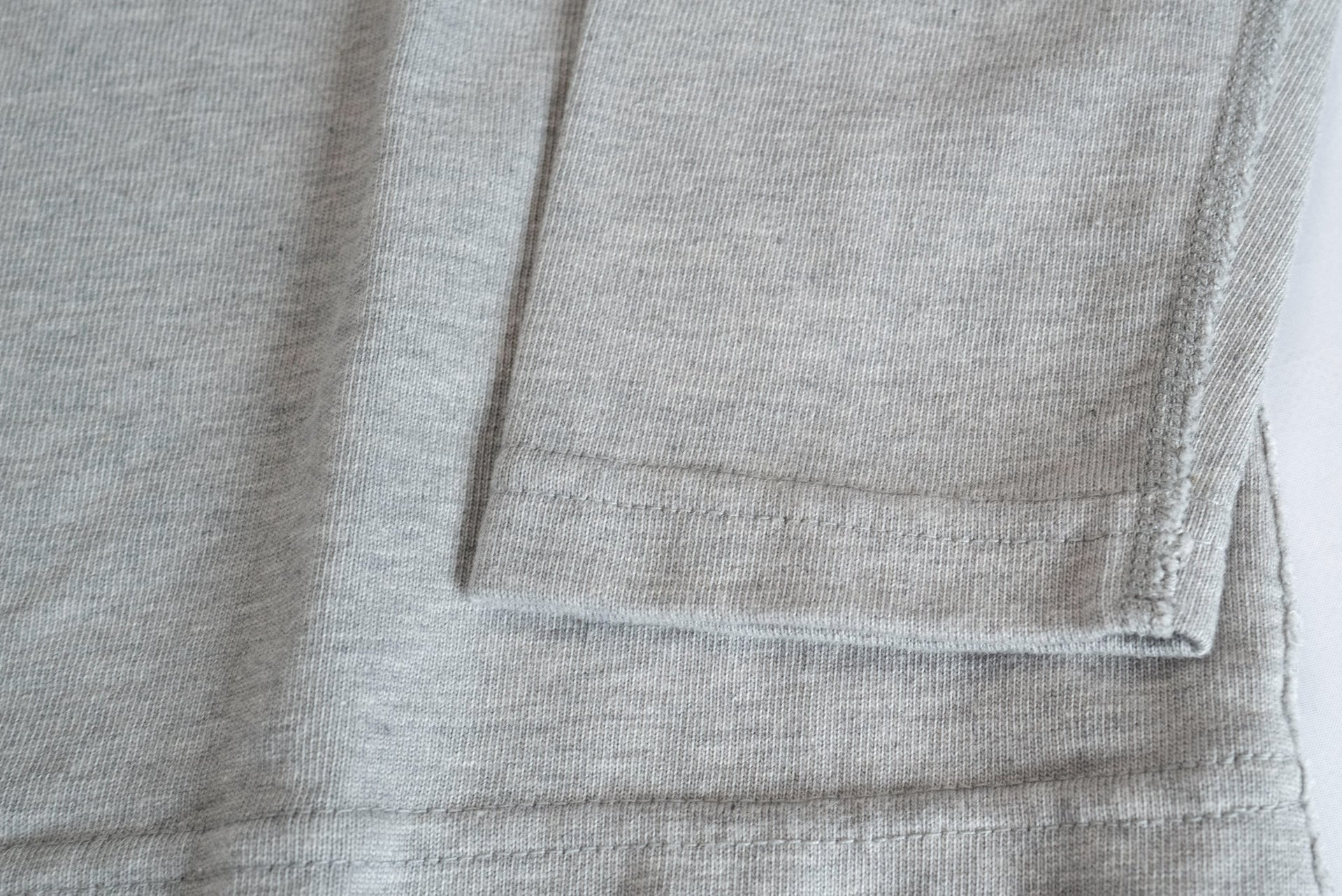 Studio D'Artisan X CORLECTION 7.5oz 'Suvin Gold' Ultimate Loopwheeled L/S Henley Tee (Heather Grey)