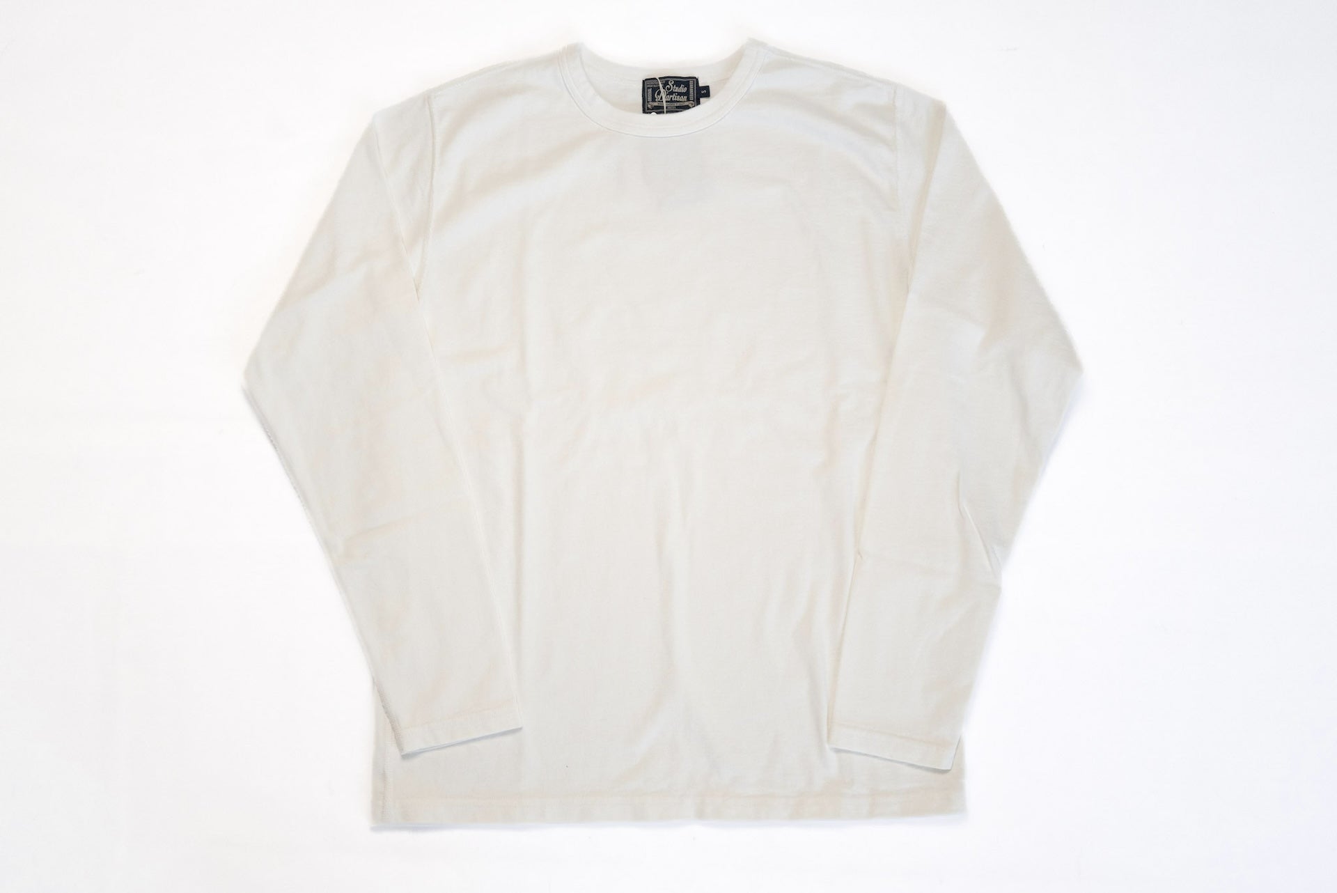Studio D'Artisan X CORLECTION 7.5oz 'Suvin Gold' Ultimate Loopwheeled L/S Tee (White)