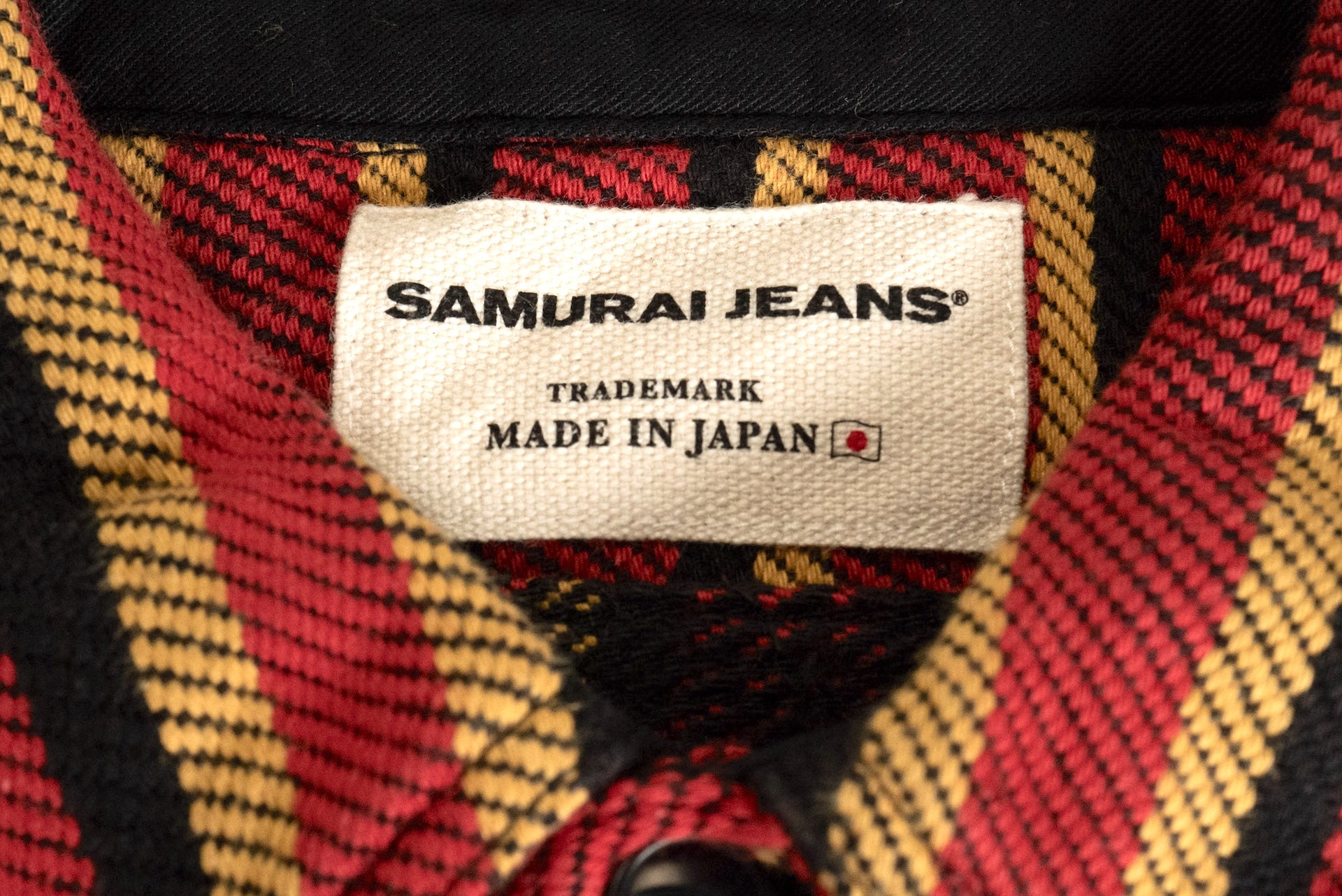Samurai Heavyweight Oversea Edition "Drunk Striped" Flannel Workshirt (Red)