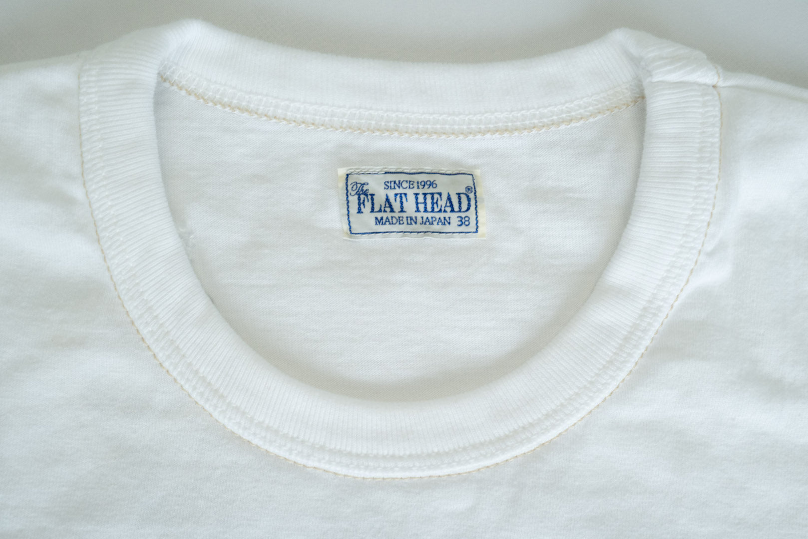 The Flat Head 24 Version 9oz Loopwheeled Plain Tee (White)