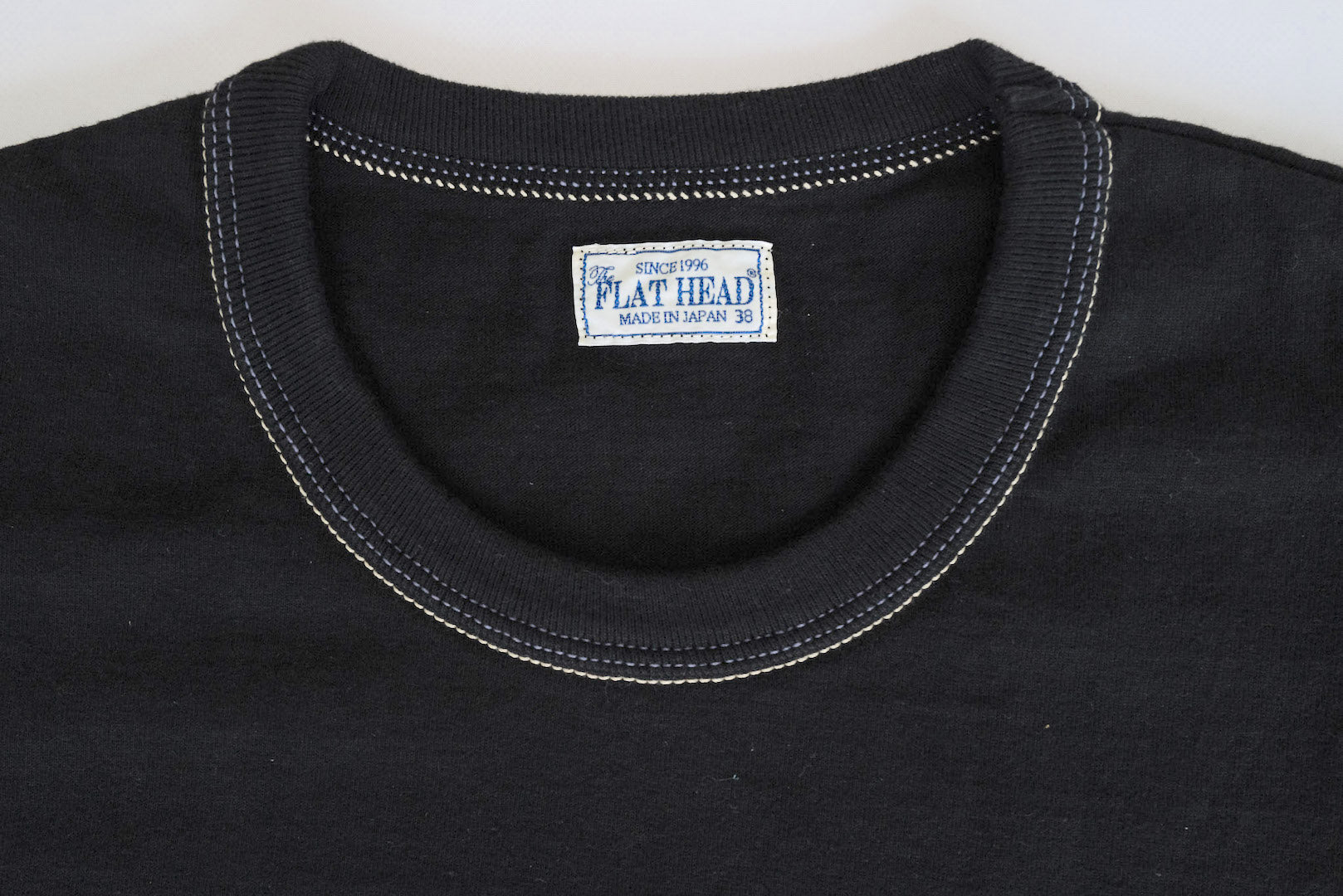 The Flat Head 24 Version 9oz Loopwheeled Plain Tee (Black)