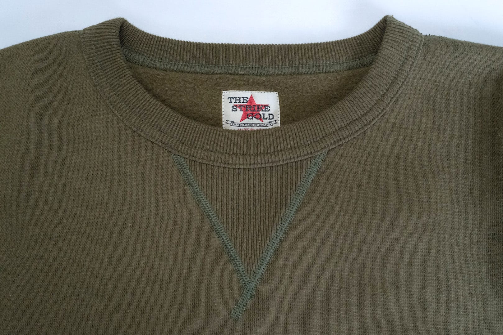 The Strike Gold X CORLECTION 12oz Loopwheeled Sweatshirt (Vintage Olive)