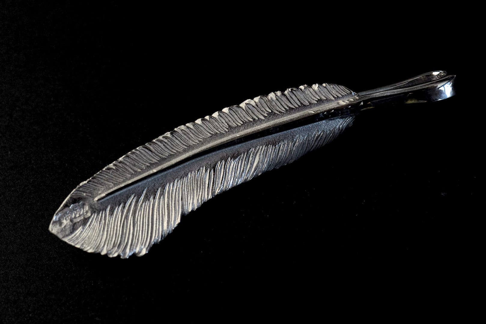 Legend "Large Feather" Silver Pendants