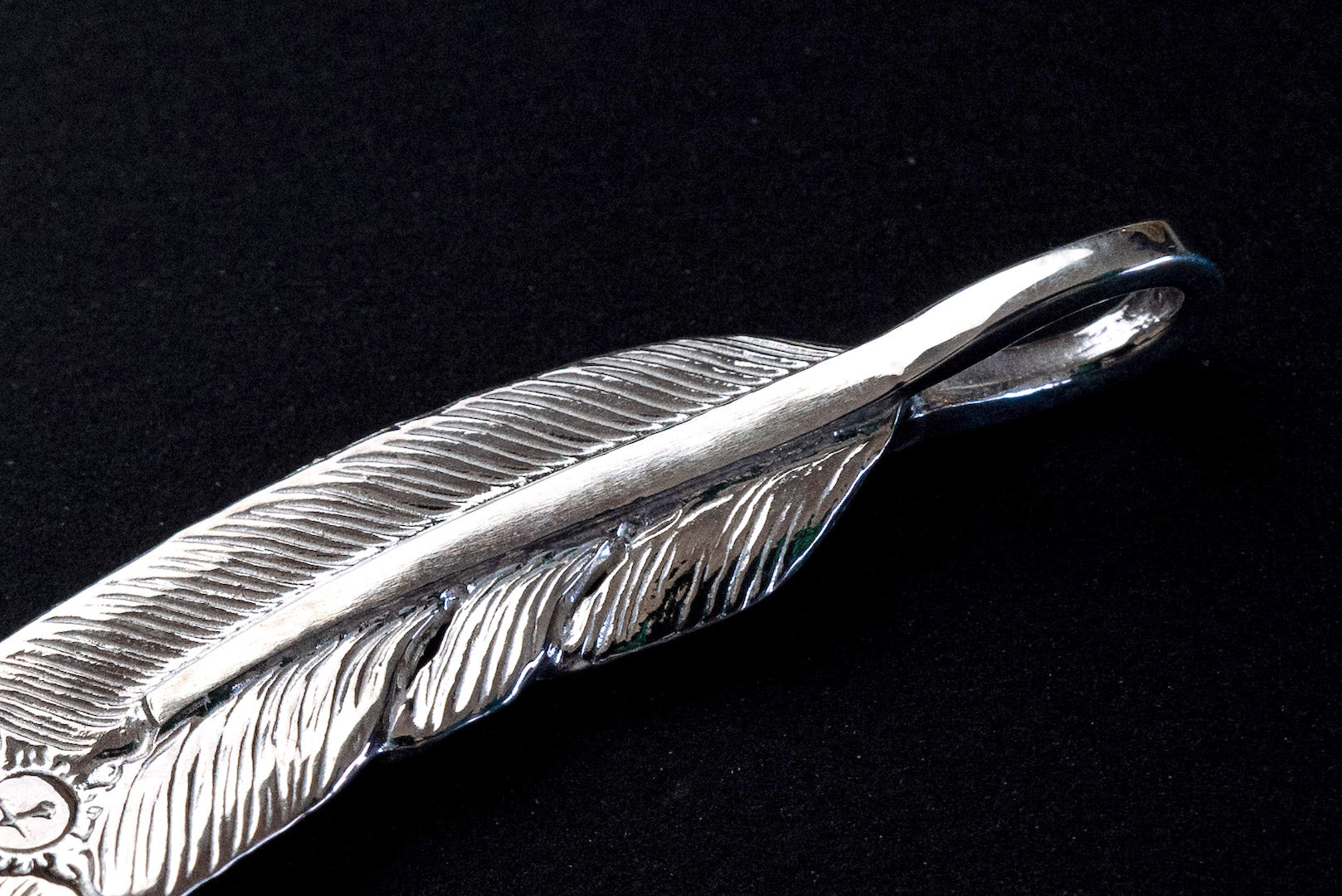 First Arrow's "Small Feather" Silver Pendant (P-004)