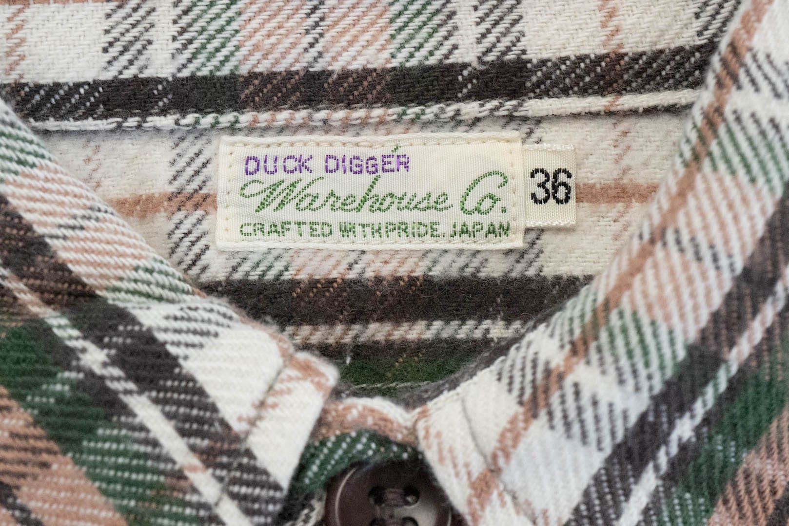 Warehouse Co 10oz 'Duck Digger' Selvage Flannel Early Workshirt (Salmon)