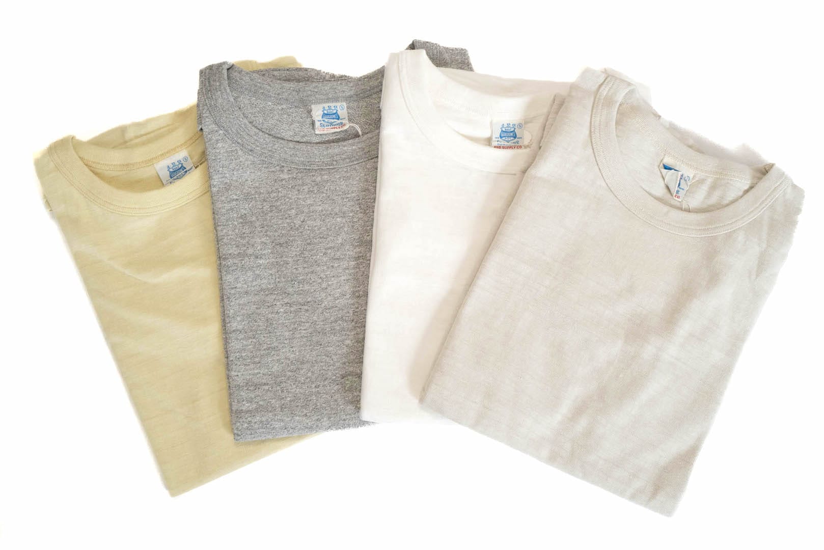 John Gluckow X Warehouse Co. 6oz Loopwheeled Plain Tee (White)