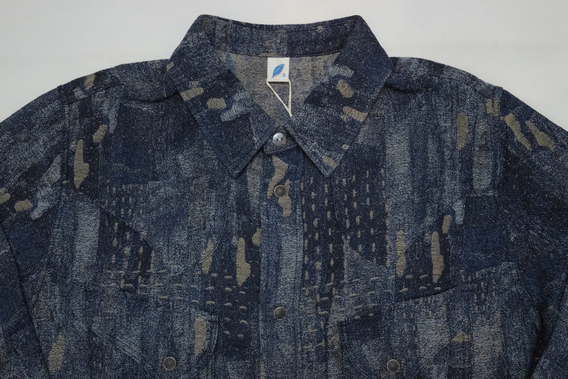Pure Blue Japan 9oz "BORO Style" Jacquard Western Shirt