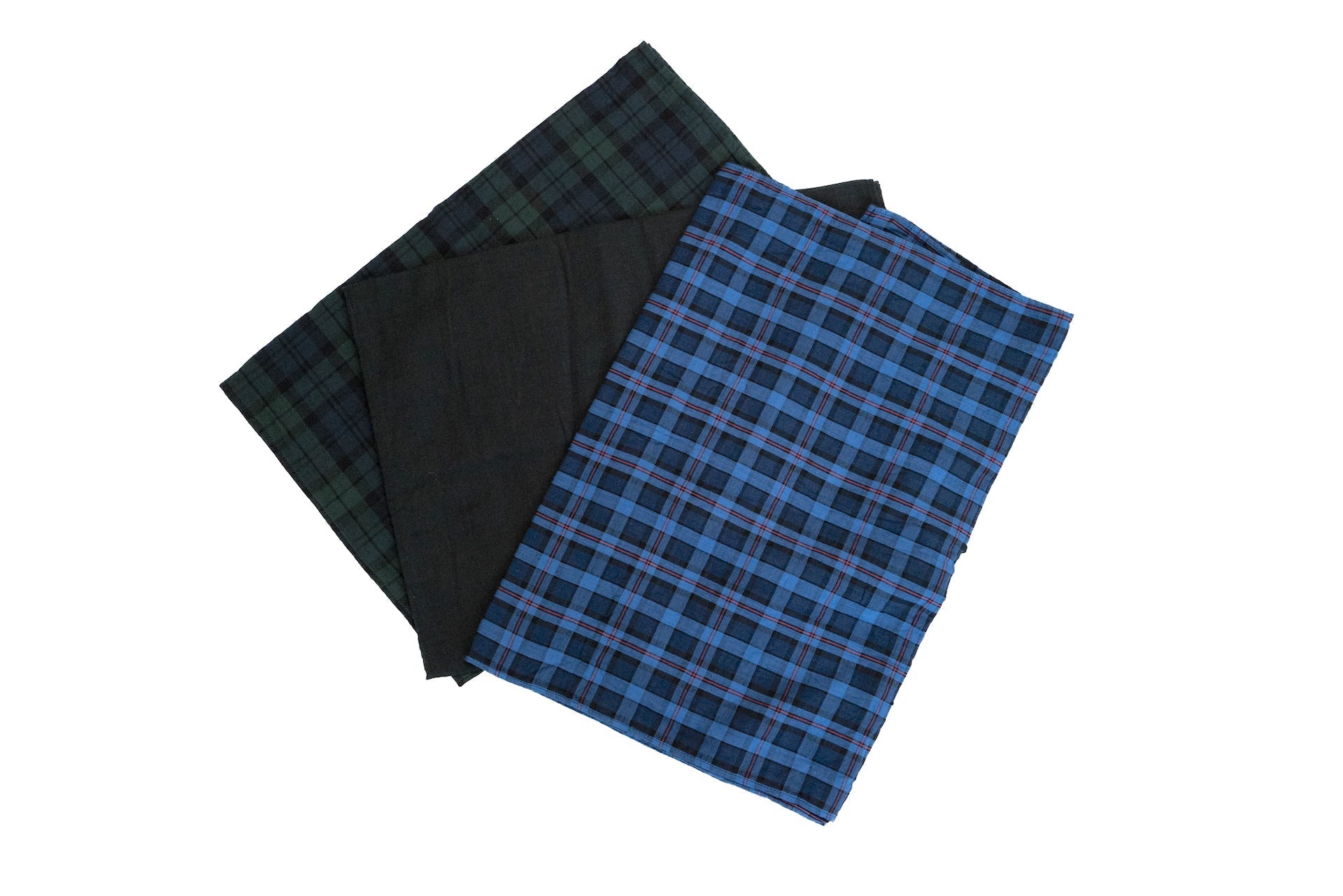 Japan Blue "Silky-Smooth" Gauze Scarf (Green Tartan)
