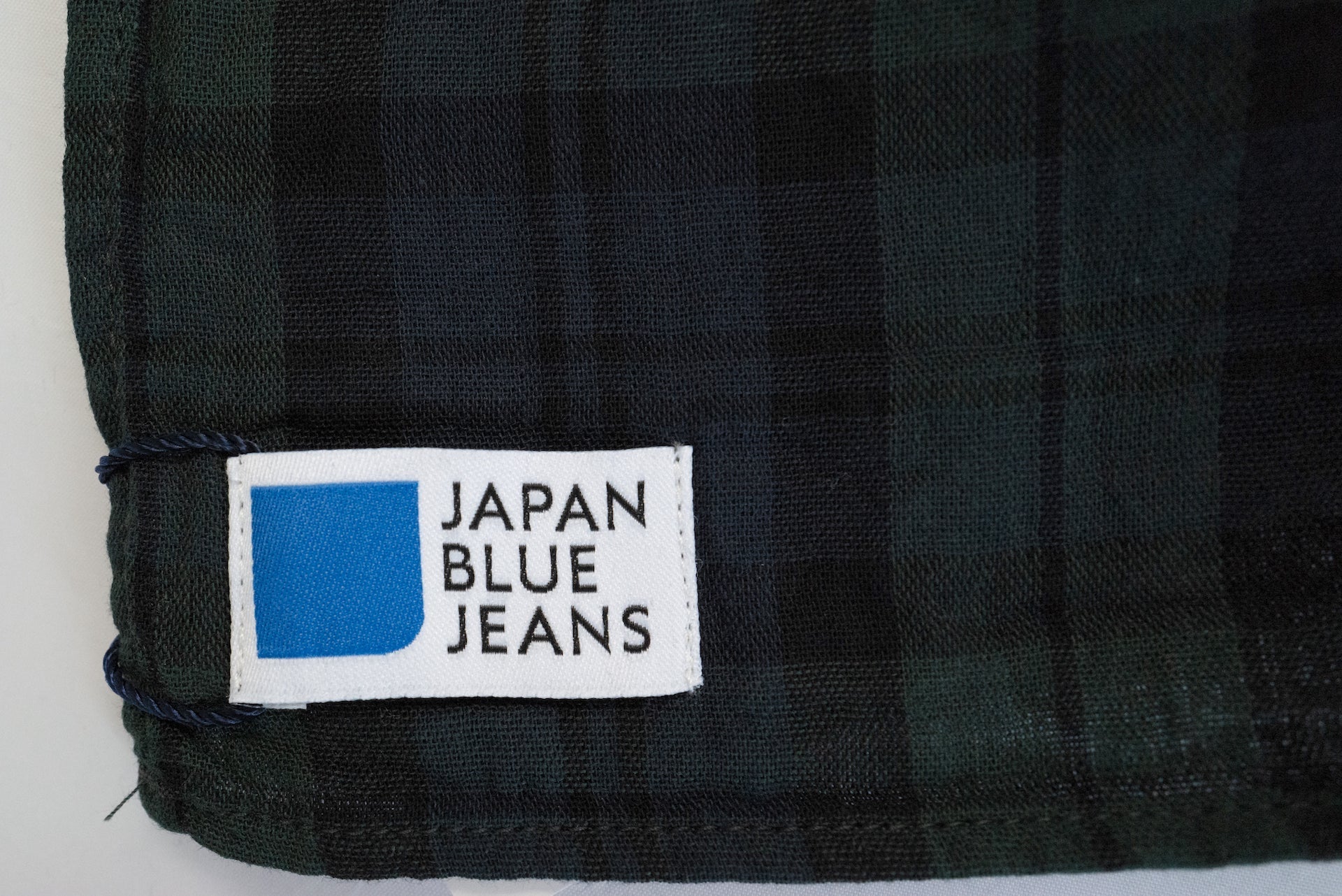 Japan Blue "Silky-Smooth" Gauze Scarf (Green Tartan)