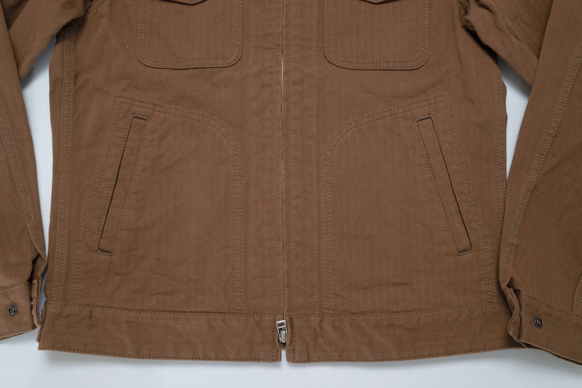 Iron Heart 10oz Herringbone Twill Work Jacket (Brown)