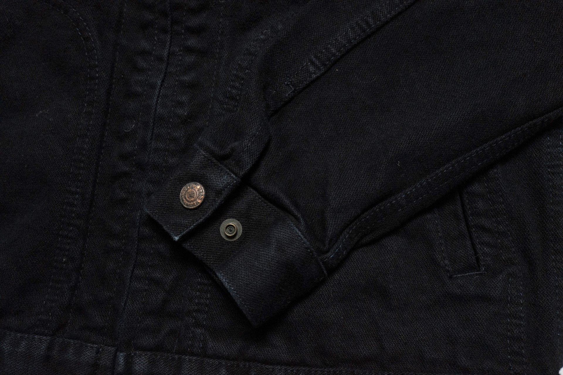 Iron Heart 14oz Broken Twill Denim Work Jacket (Indigo X Black)