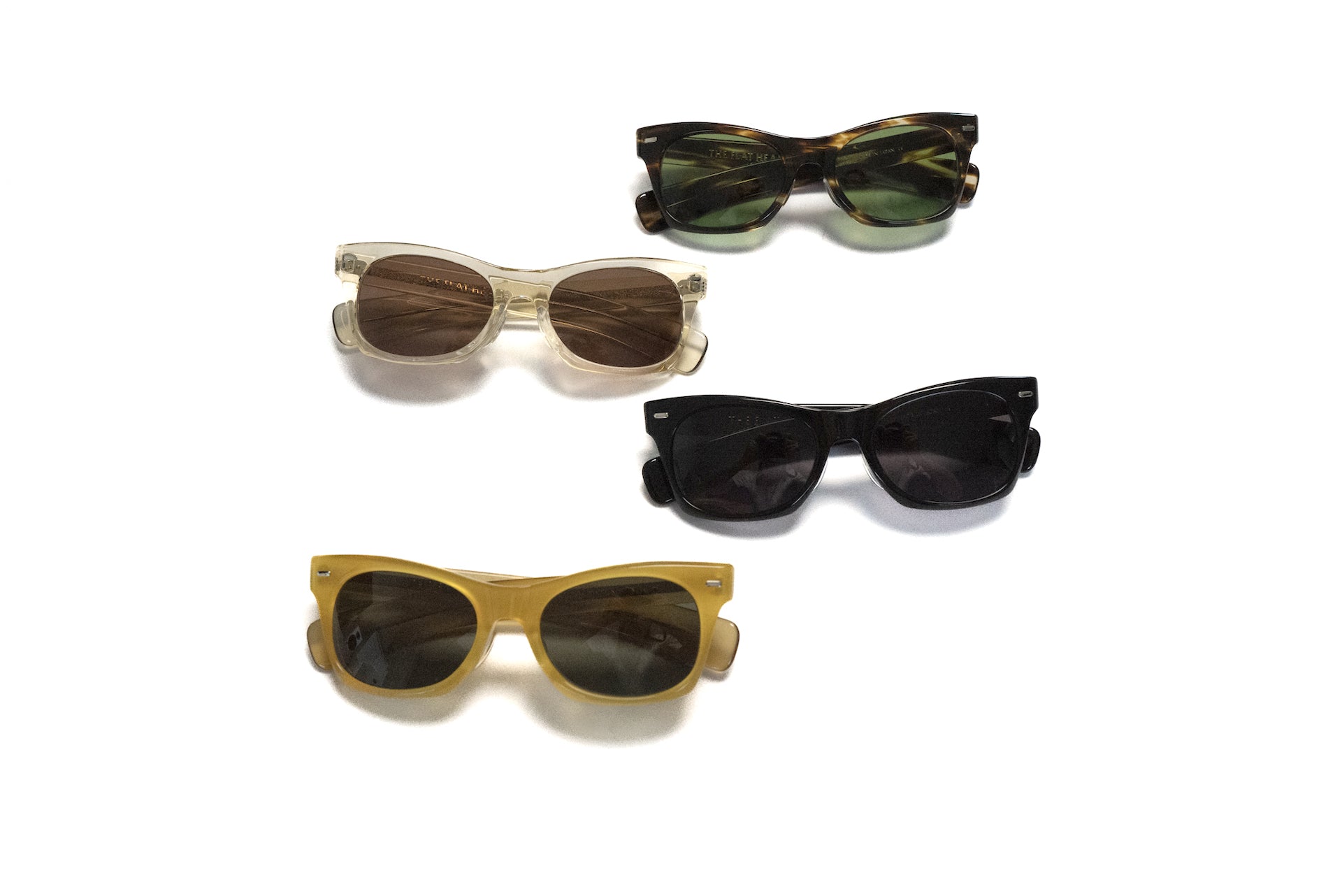 The Flat Head "Mid-Century" Acetate Sunglasses (Natural Clear)