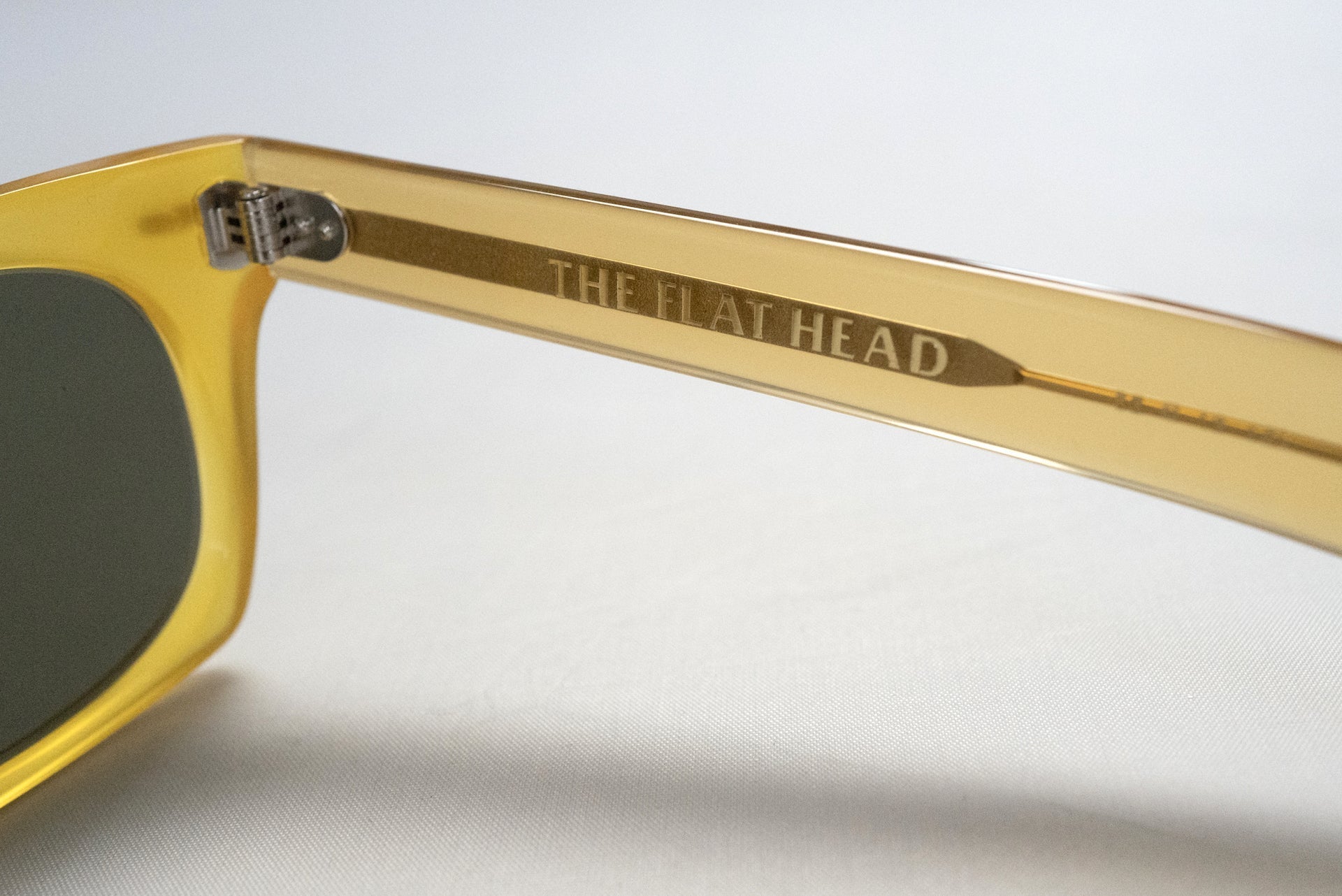The Flat Head "Mid-Century" Acetate Sunglasses (Honey Yellow)