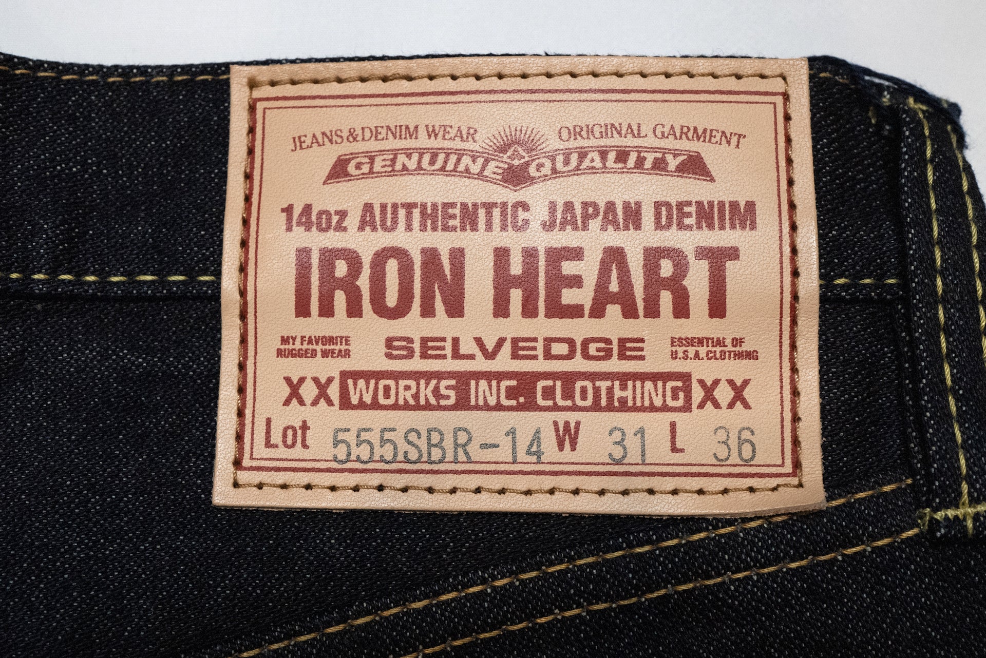 Iron Heart 555SBR-14 14oz Broken Twill Denim (Slim Tapered fit)
