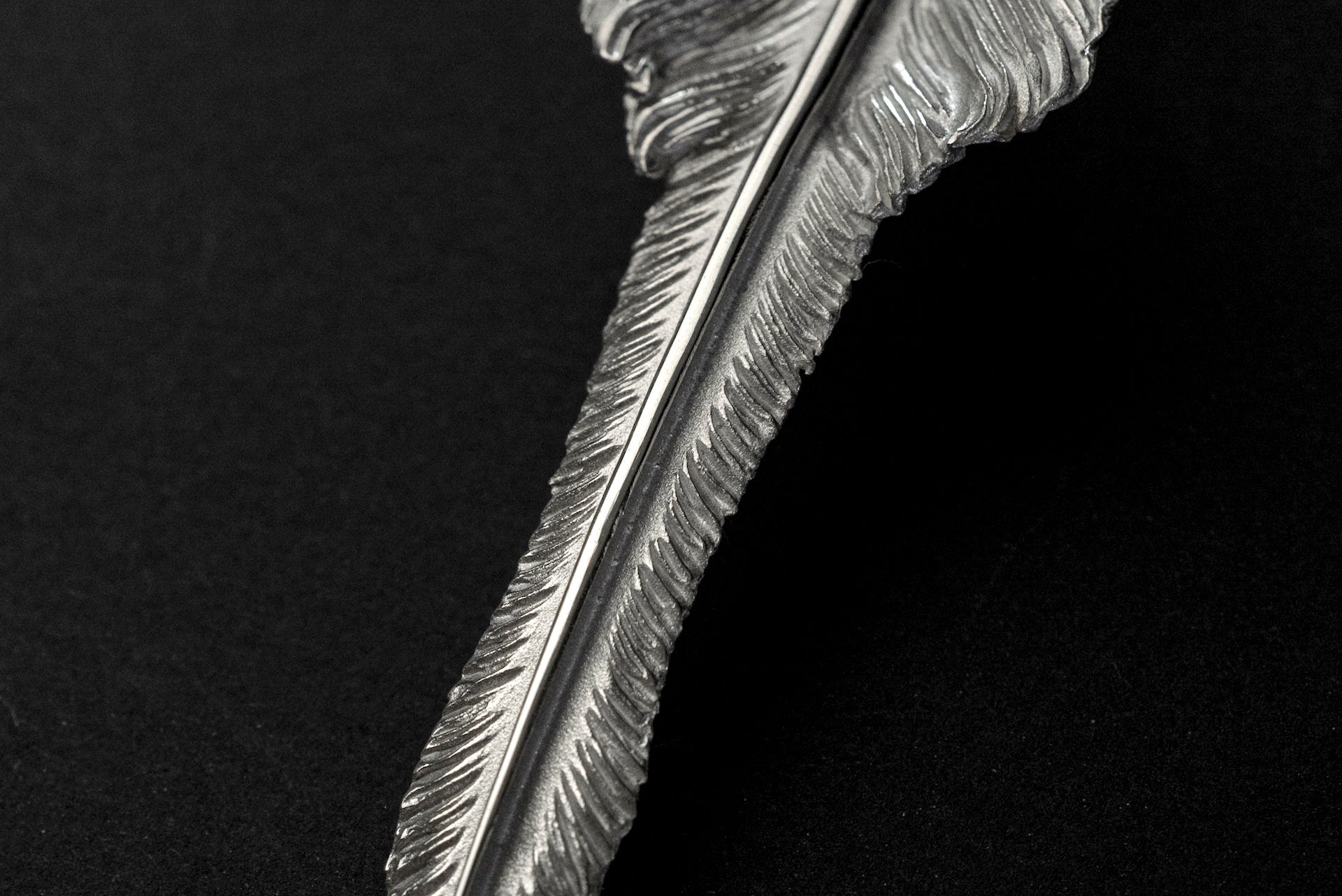 Legend Size Small "Spiritual Feather" Silver Pendant (P-165-S)