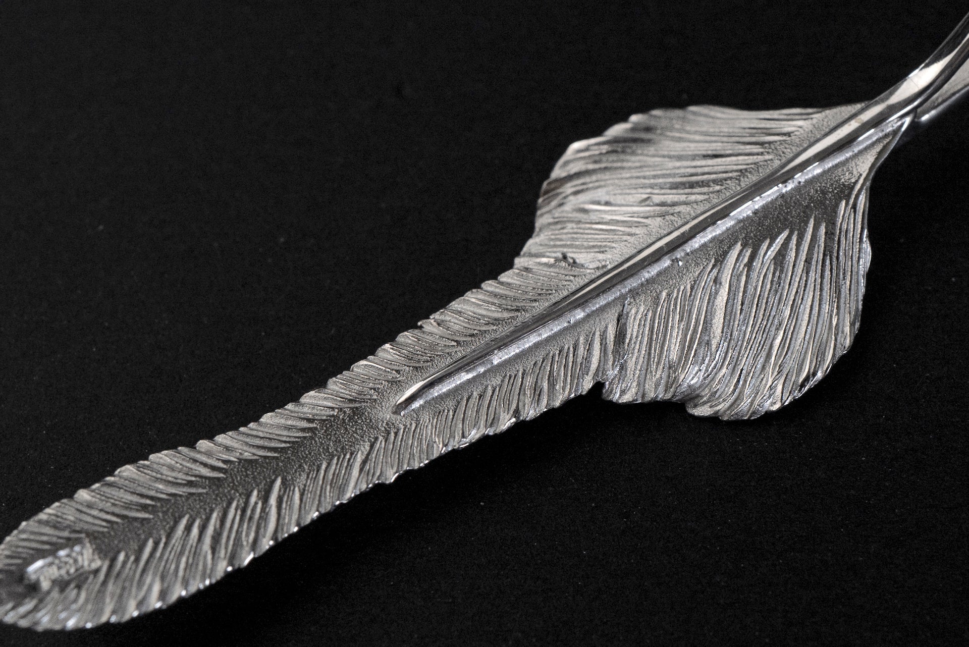 Legend Size Small "Spiritual Feather" Silver Pendant (P-165-S)