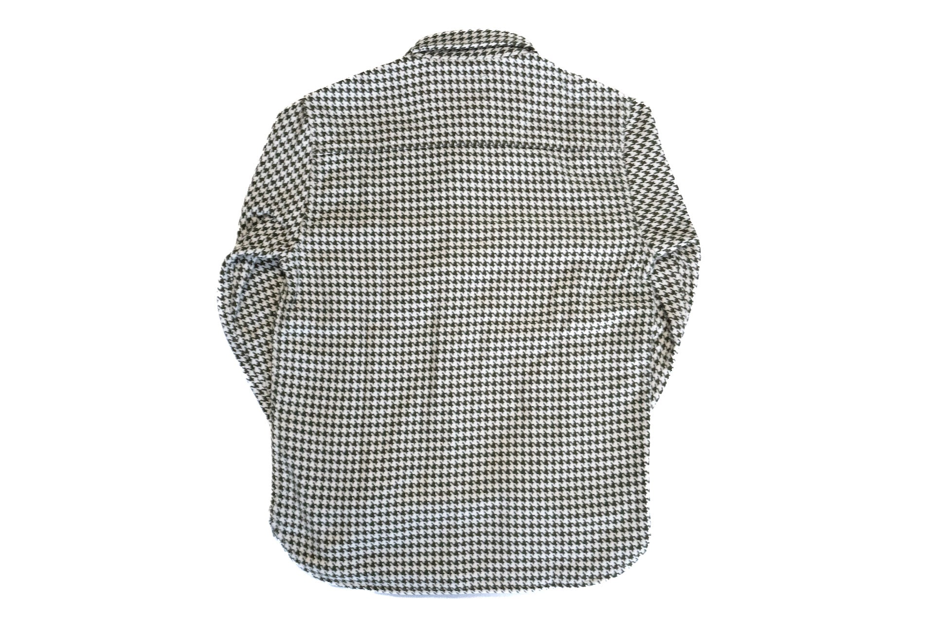 The Flat Head Heavyweight Houndstooth Selvage Flannel Workshirt (Ivory)