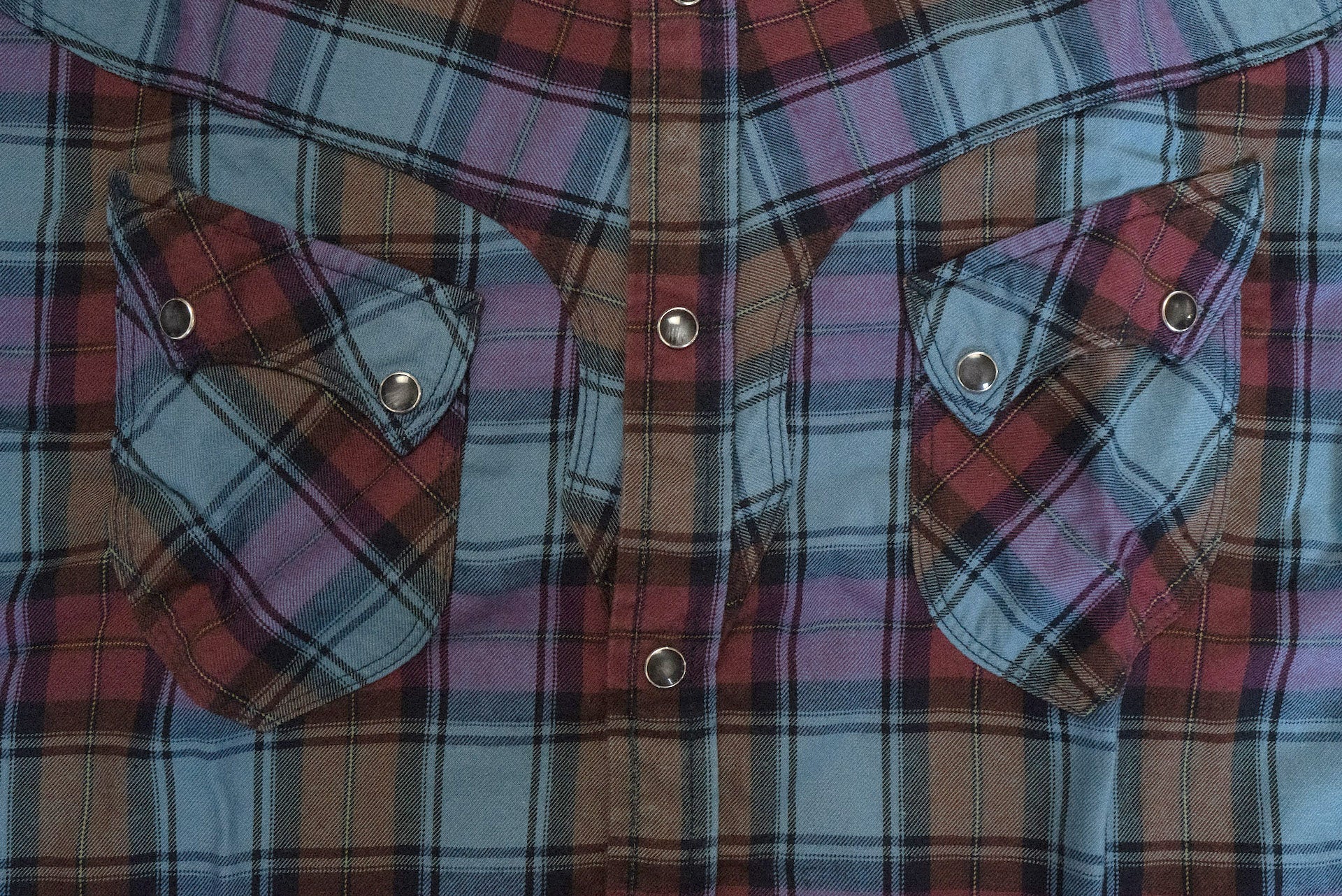 Stevenson Overall Co. 'Cody' Lightweight Plaid Western Shirt (Aurora)