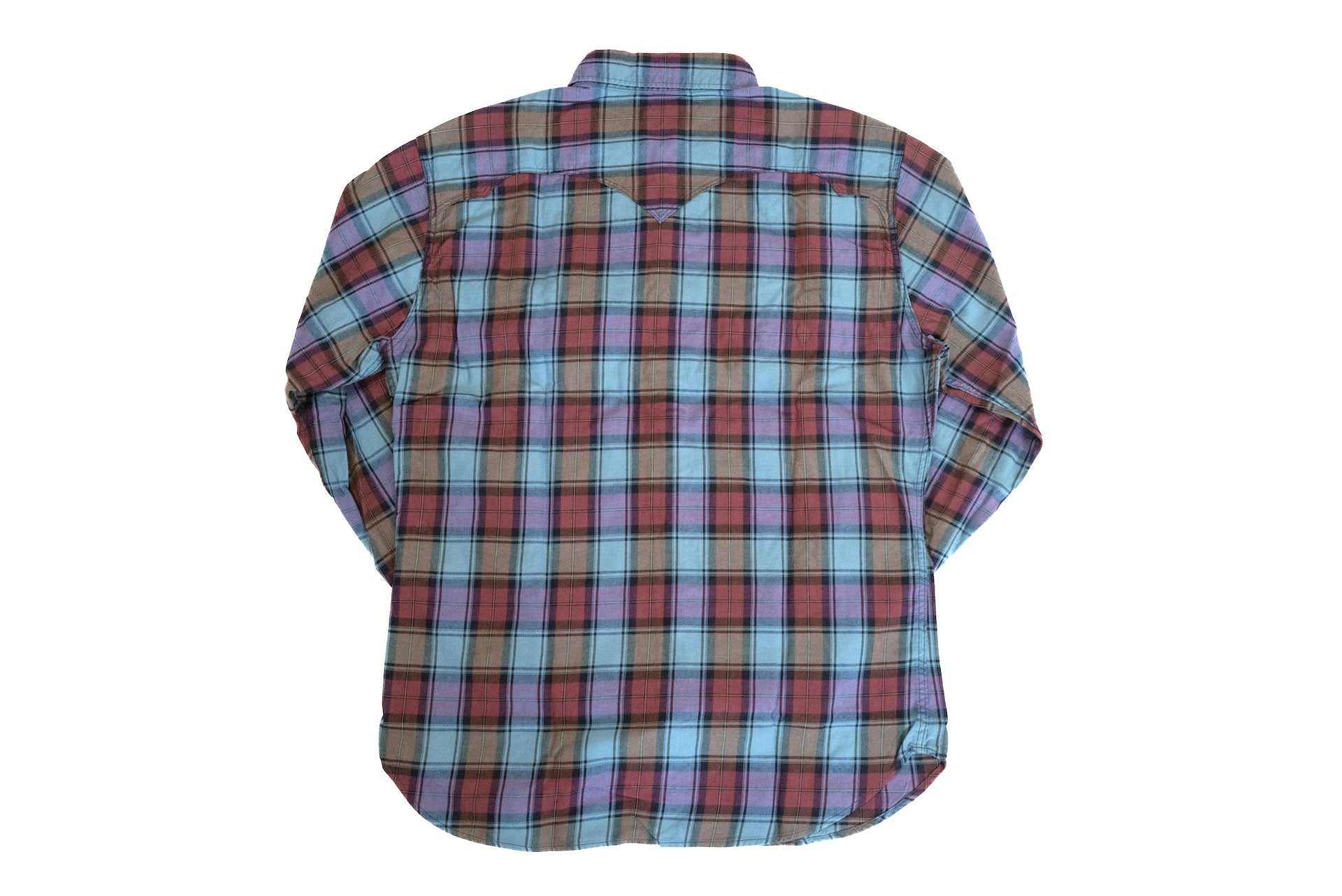 Stevenson Overall Co. 'Cody' Lightweight Plaid Western Shirt (Aurora)