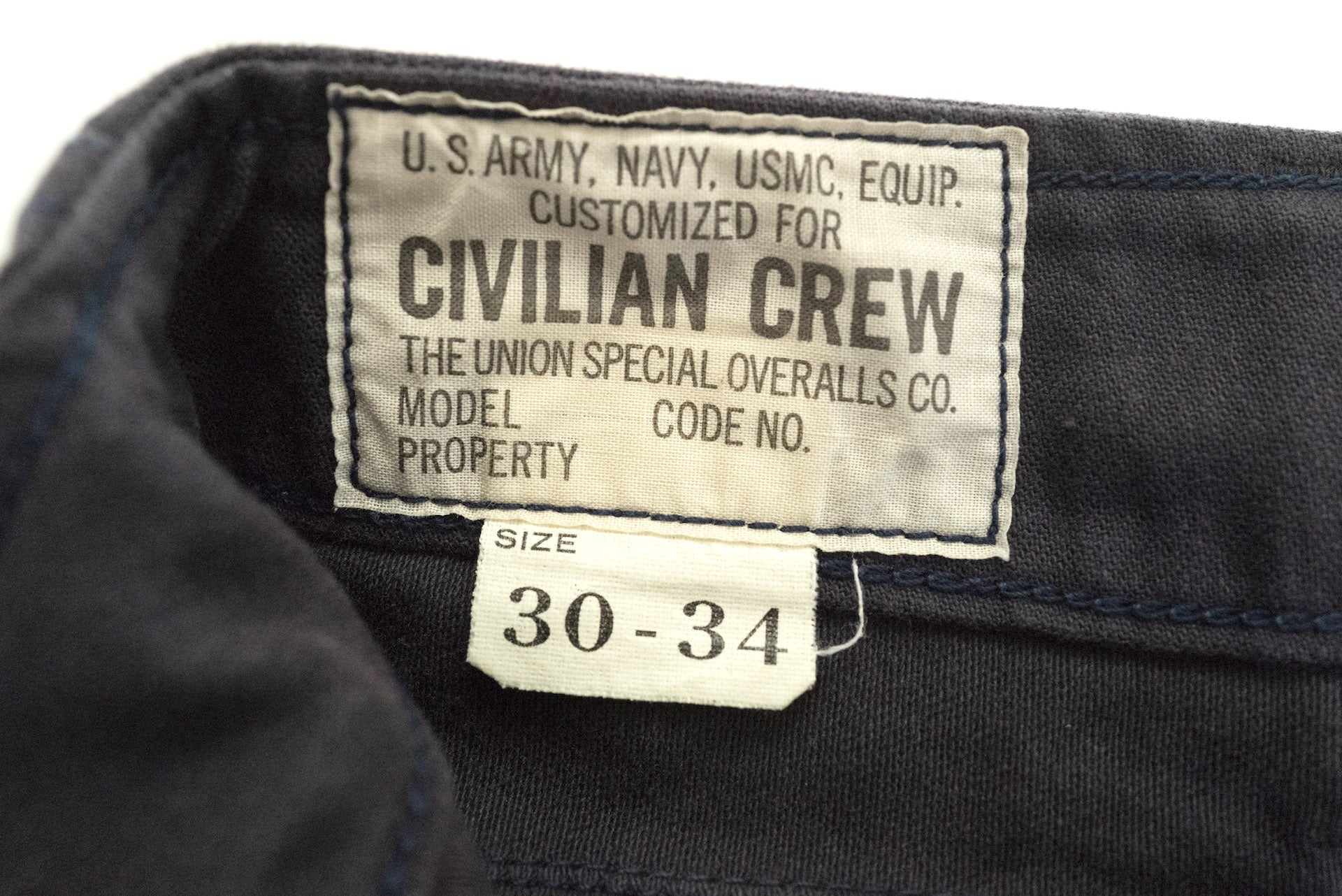 Freewheelers Back Satin "Military Utility Trousers" (Eggplant Navy)