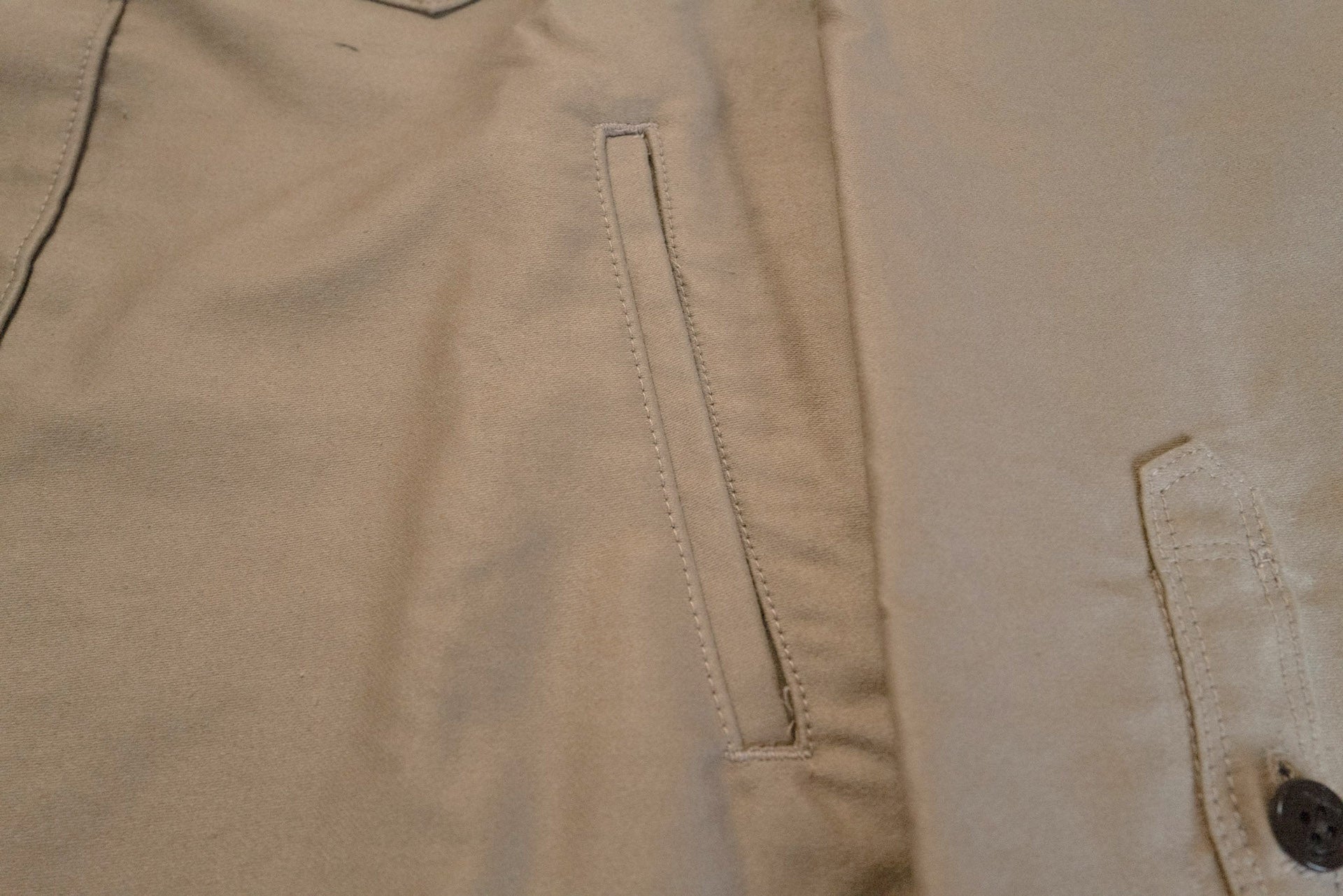 Unique Garment 'Deck Master' Moleskin C.P.O Jacketed Shirt (Sand Beige)
