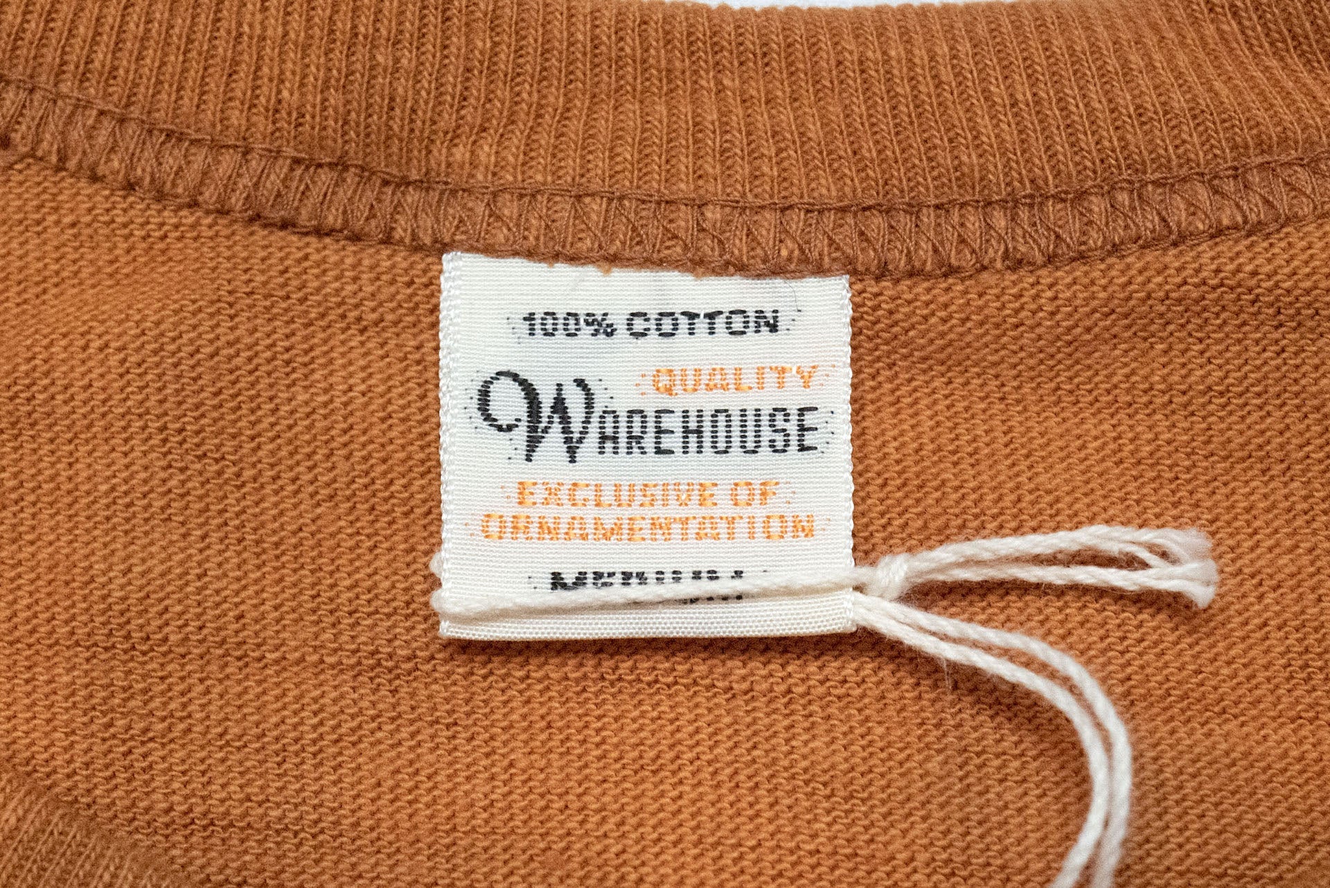 Warehouse "Bamboo Textured" Henley Tee (Dark Orange)
