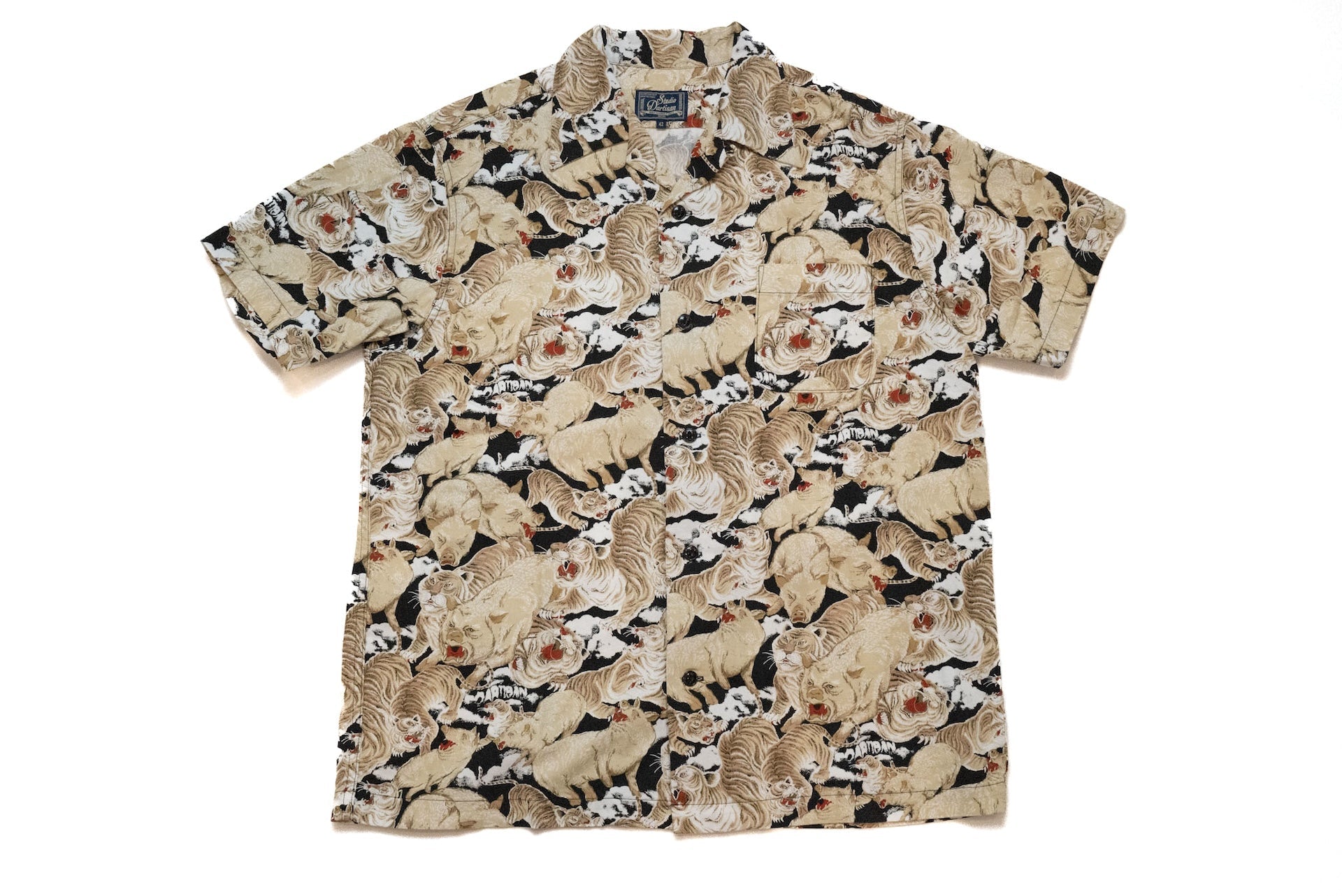 Studio D'Artisan Lightweight "Hundred Tigers" Aloha S/S Shirt