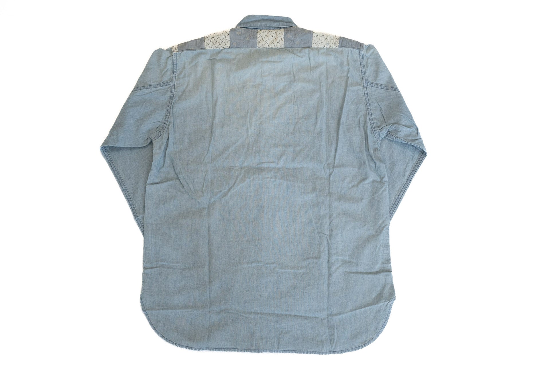 Maru Sankaku Peke by SDA 7oz "Indigo Patchwork" Chambray Workshirt