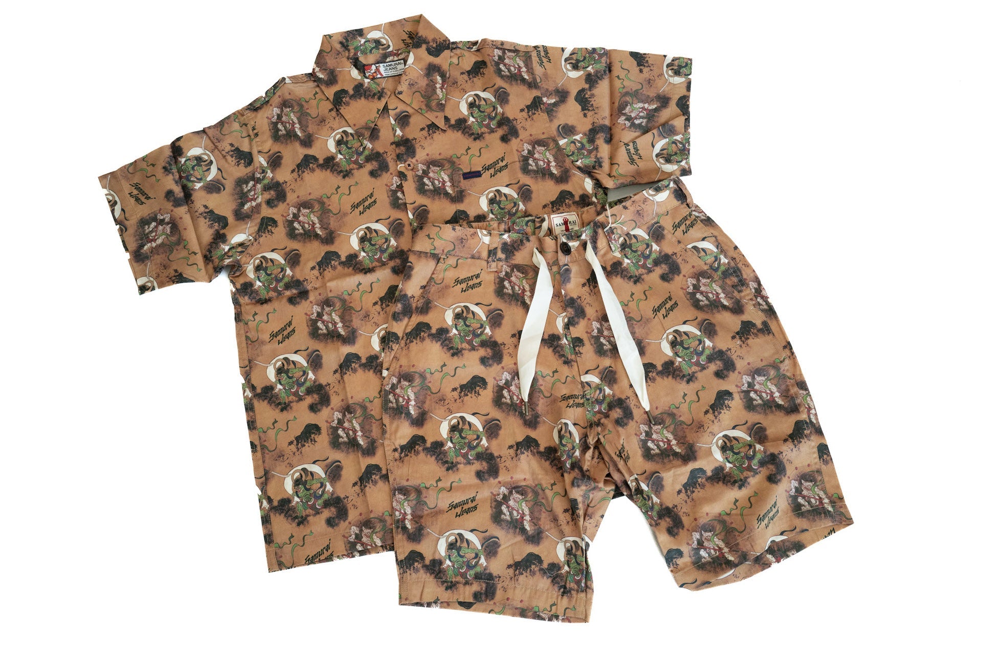 Samurai "Rai-jin and Fu-jin" S/S Aloha Shirt