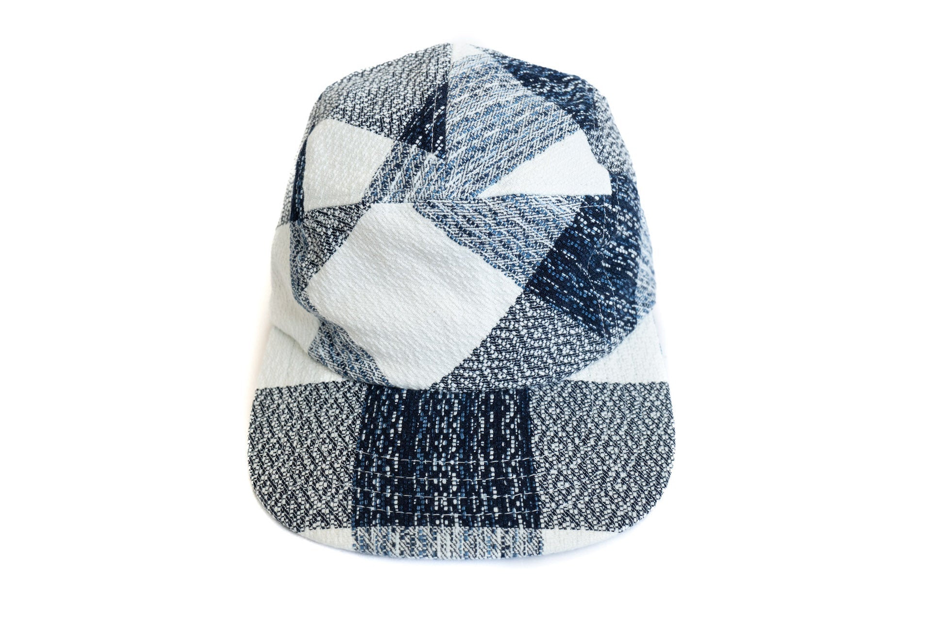 Samurai Natural Indigo Sashiko 5 Panels Cap (Breaking Dawn)