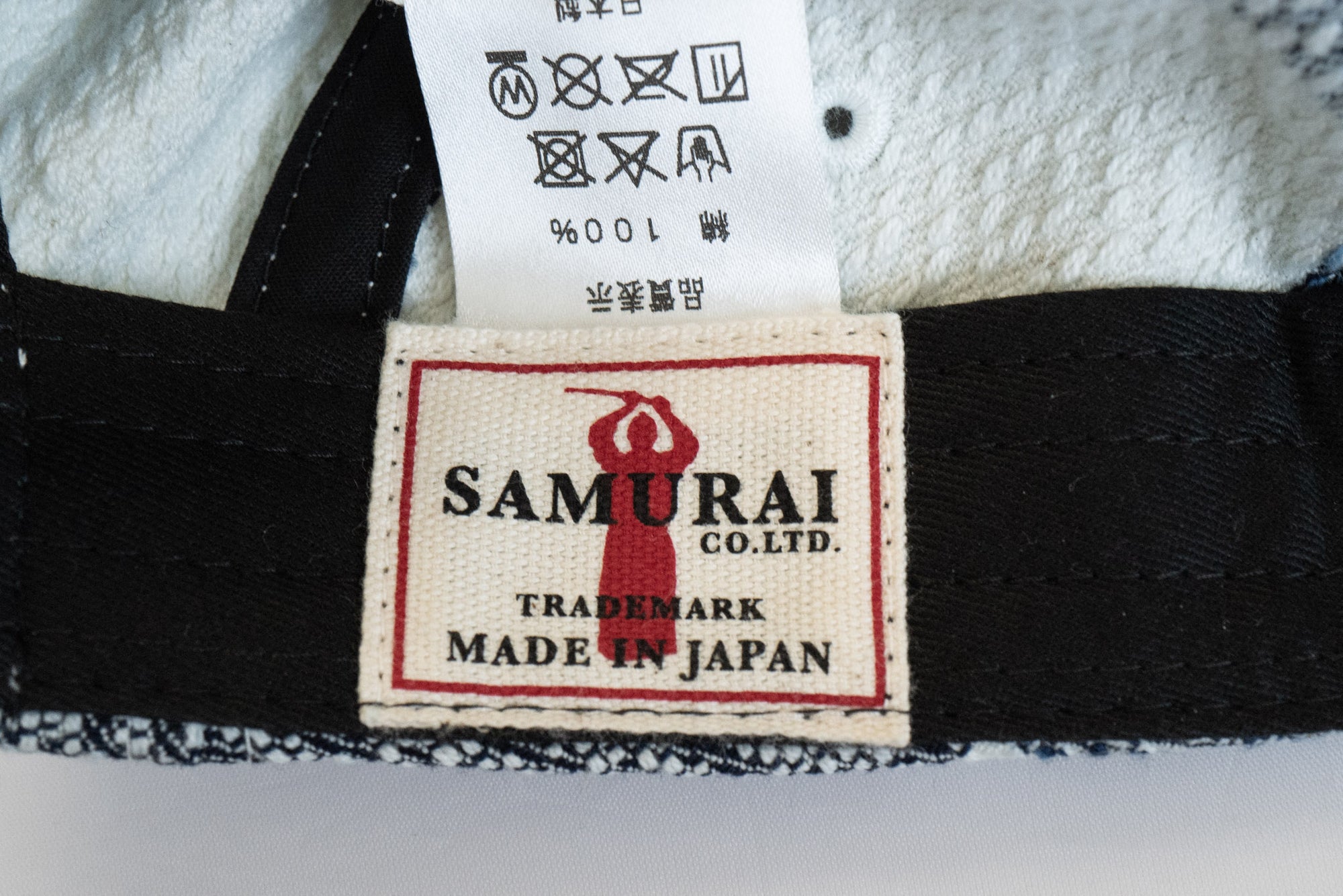 Samurai Natural Indigo Sashiko 5 Panels Cap (Breaking Dawn)