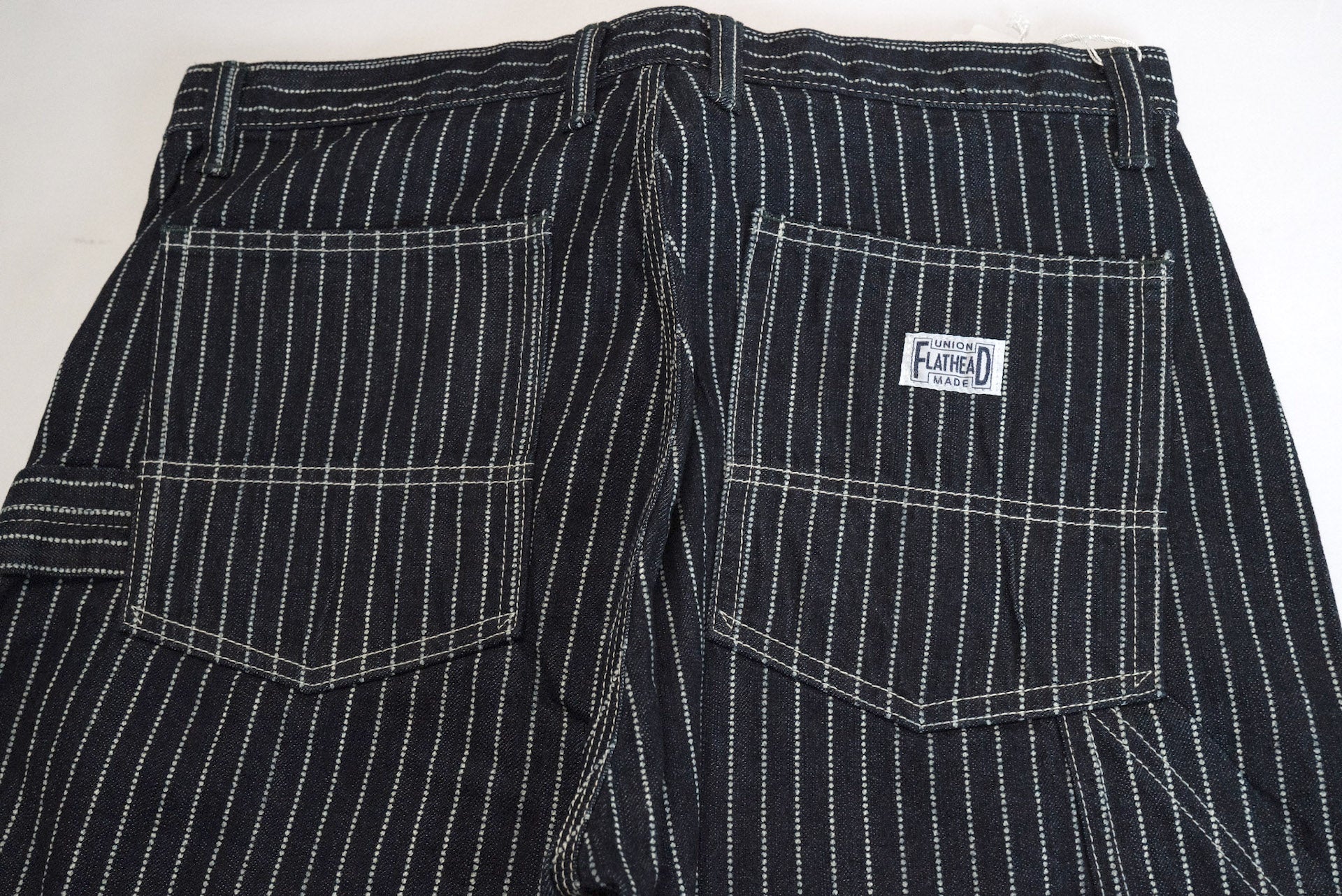 The Flat Head 11oz Indigo Wabash 'Carpenter' Trousers (Straight Tapered fit)