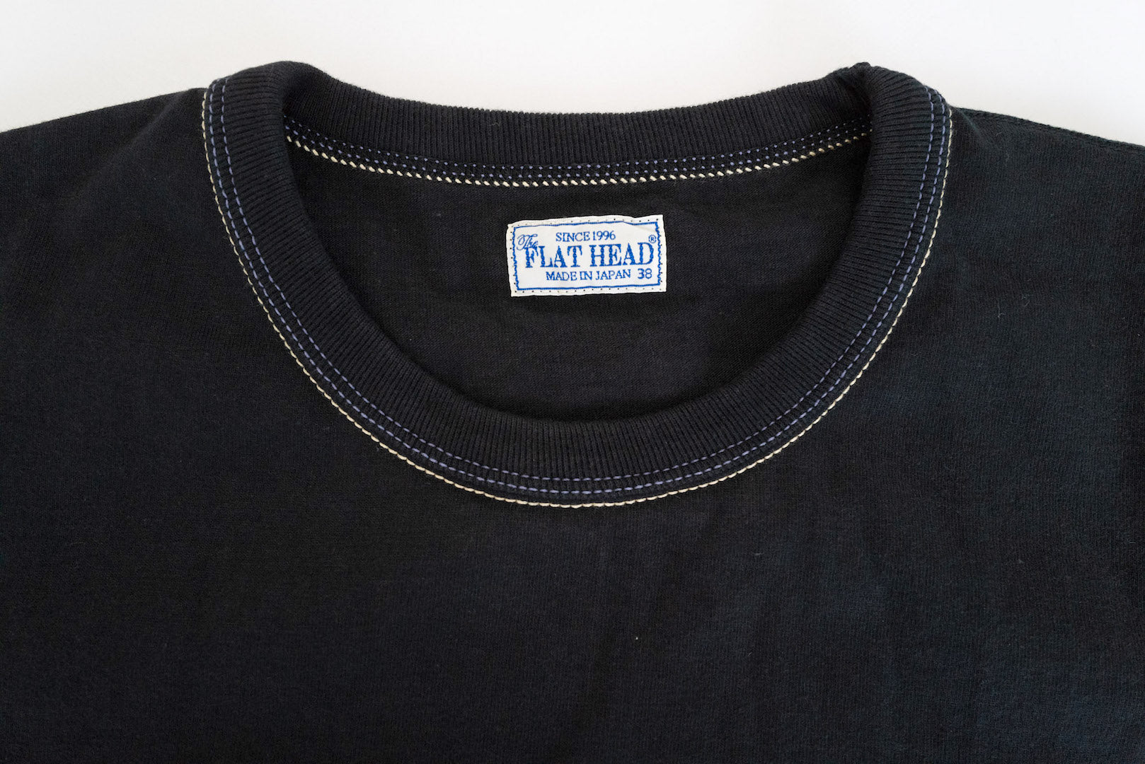 The Flat Head 9oz Loopwheel L/S Plain Tee (Black)