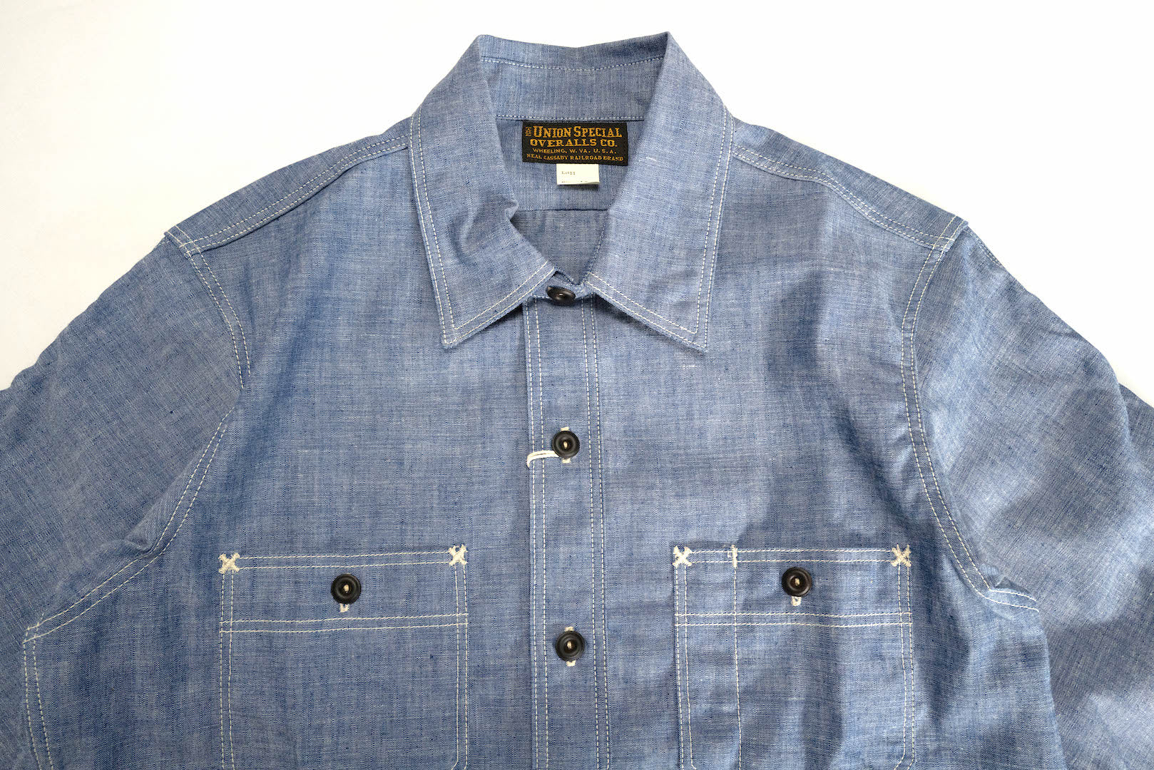 Freewheelers 8oz "Neal" Selvage Chambray Shirt ‘25 Version (Indigo)