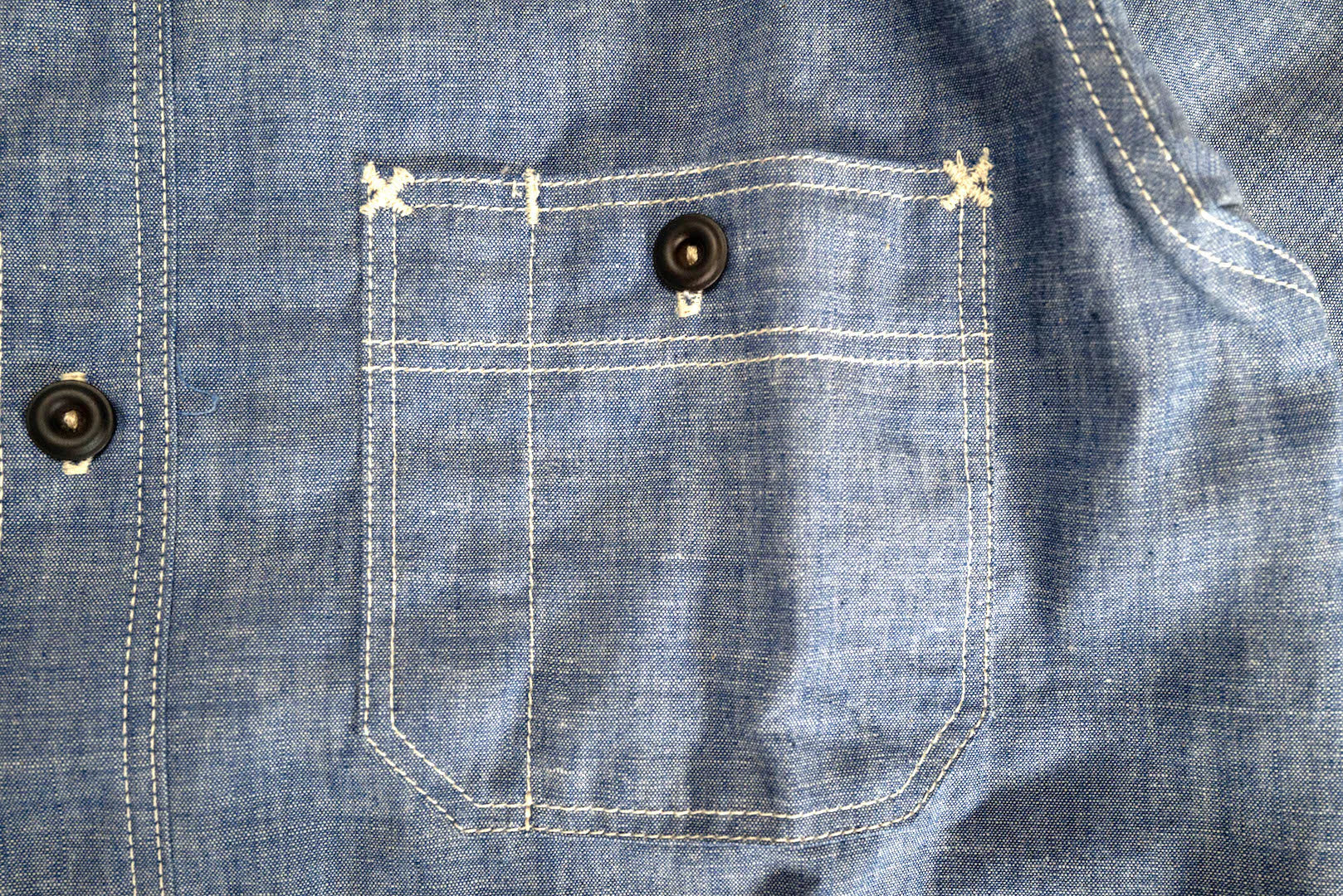 Freewheelers 8oz "Neal" Selvage Chambray Shirt ‘25 Version (Indigo)