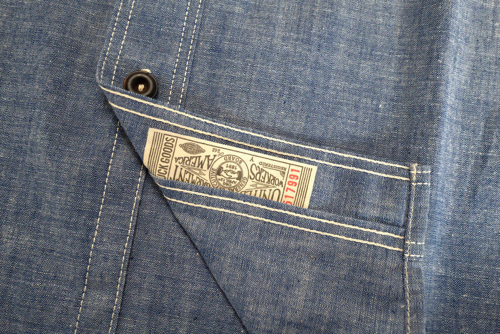 Freewheelers 8oz "Neal" Selvage Chambray Shirt ‘25 Version (Indigo)