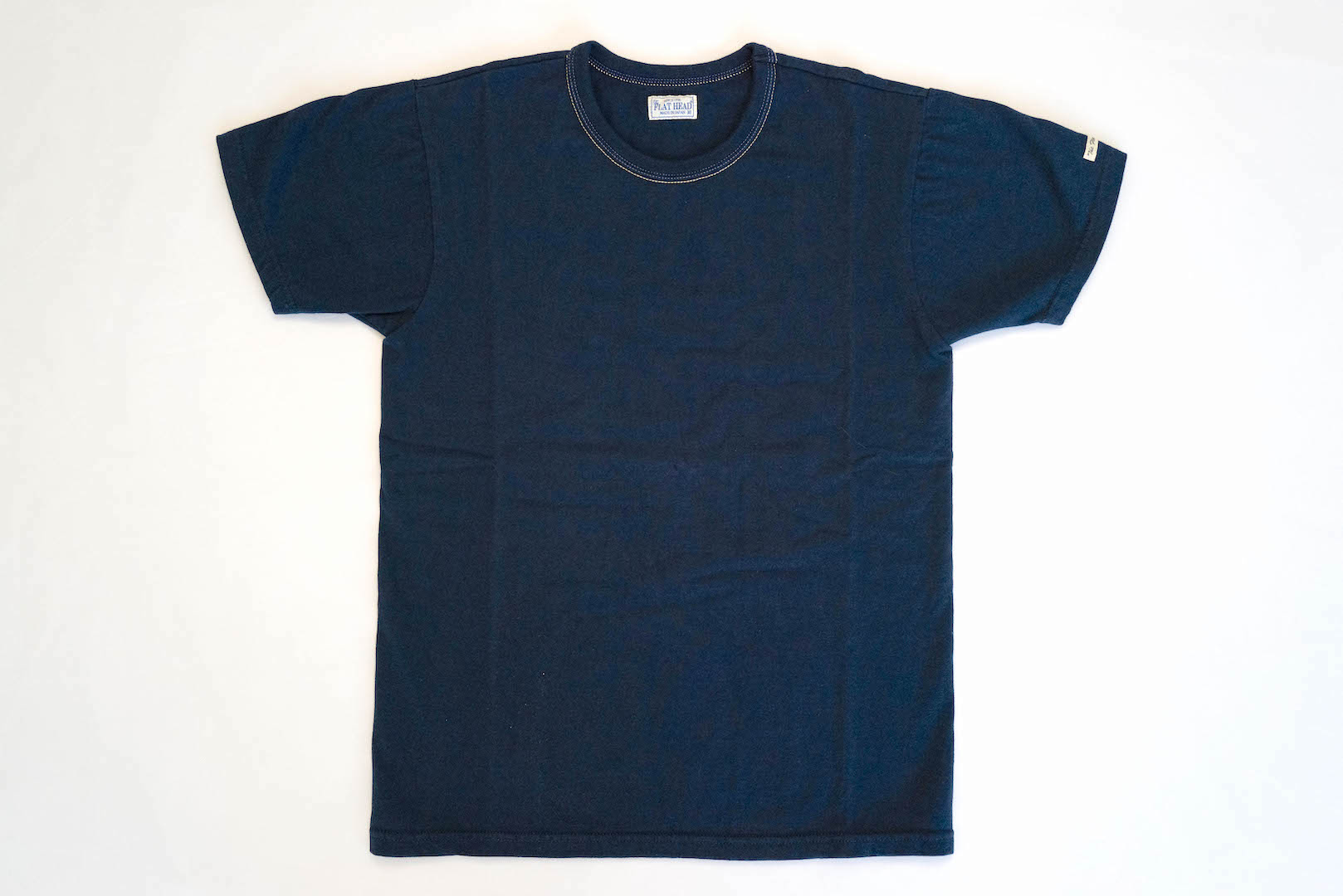 The Flat Head 24 Version 9oz Loopwheeled Plain Tee (Navy)