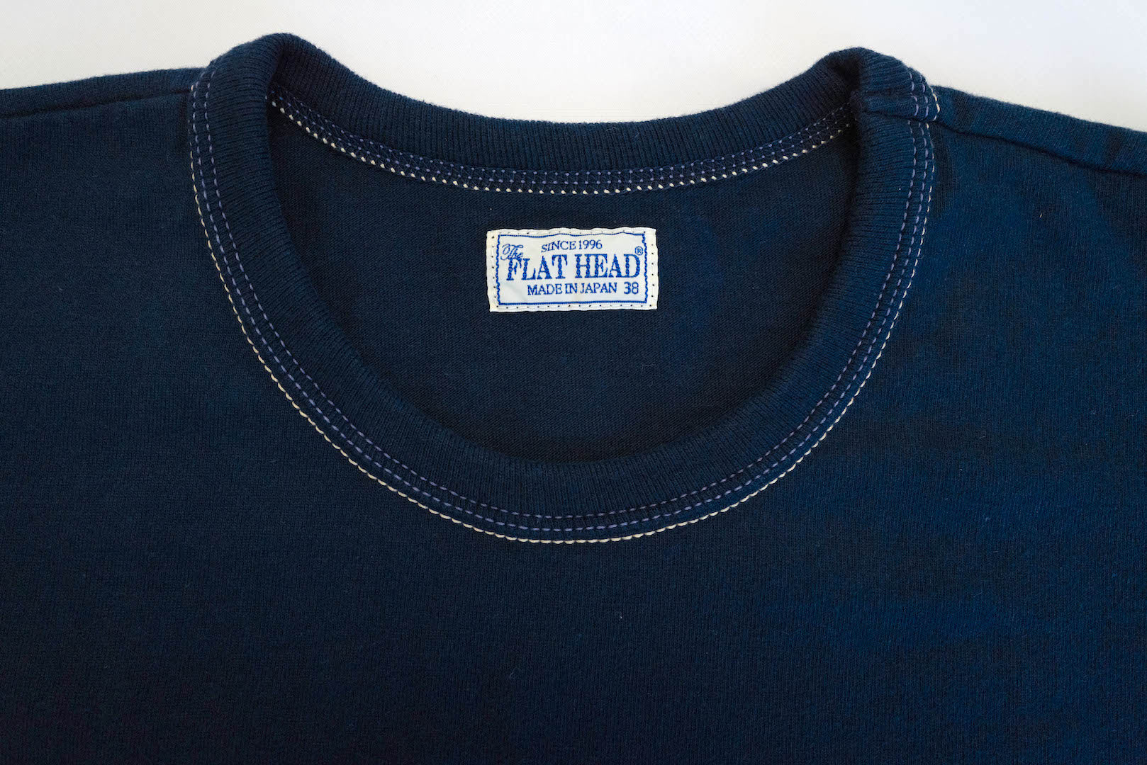 The Flat Head 24 Version 9oz Loopwheeled Plain Tee (Navy)