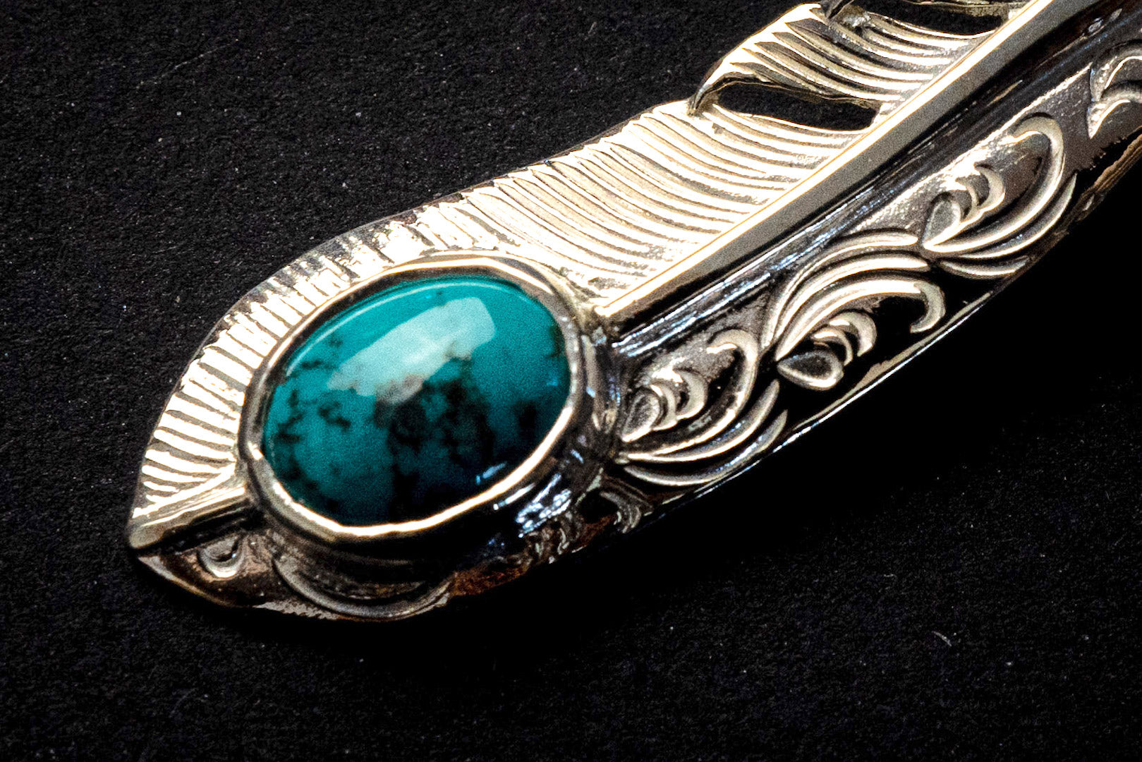 First Arrow's Small "Cloudy" Silver Pendant With Turquoise Limited Edition (CR-004)