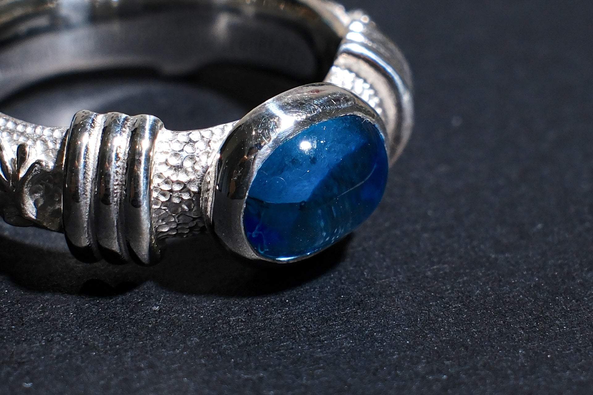 Legend Size Large "Anti-Ghost" Ring with Blue Topaz