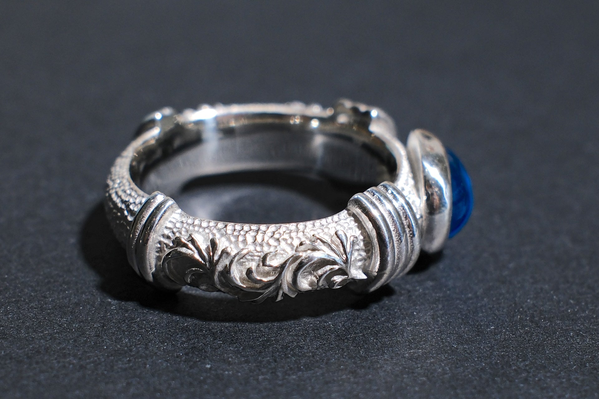 Legend Size Large "Anti-Ghost" Ring with Blue Topaz