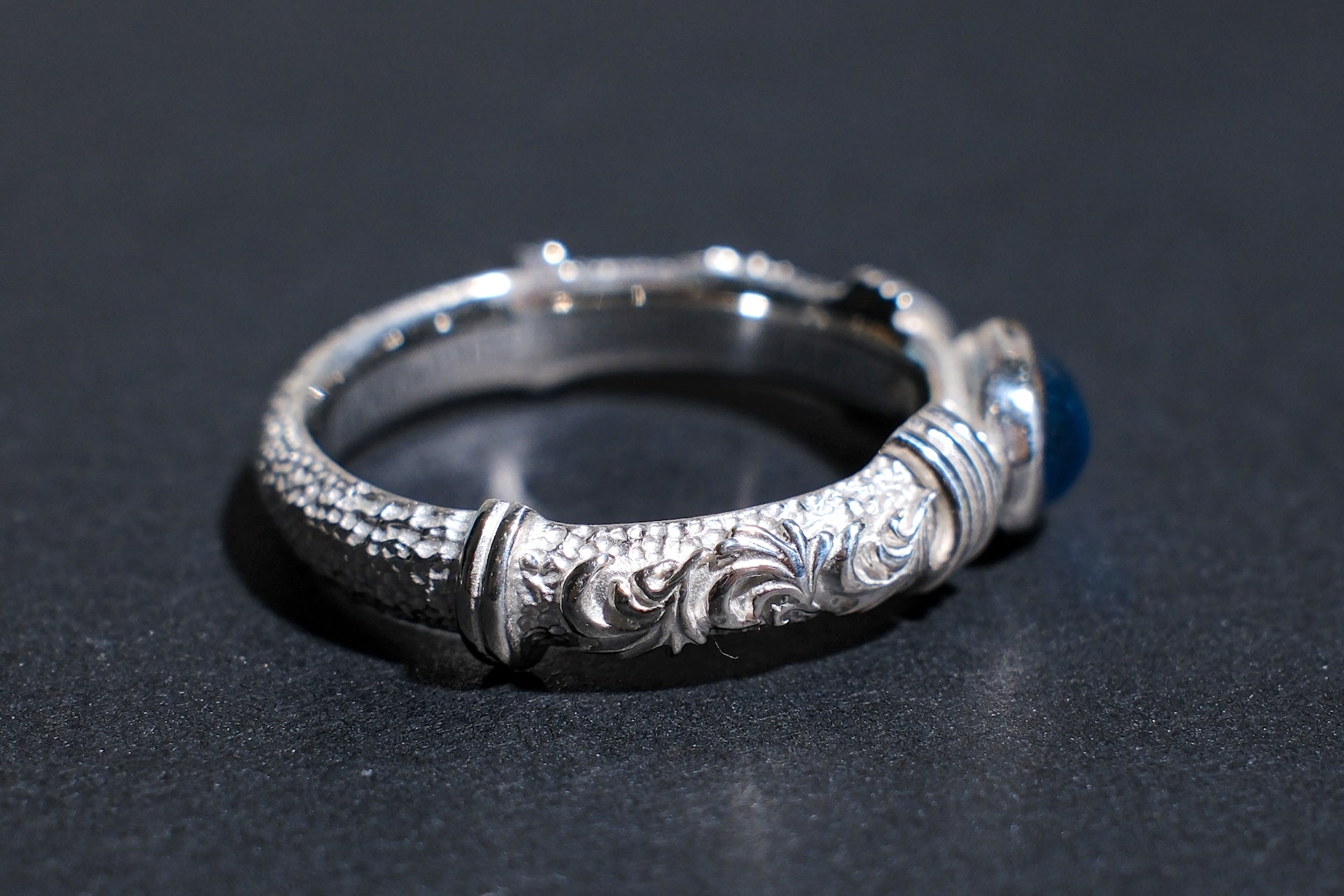 Legend Size Small "Anti-Ghost" Ring with Blue Topaz