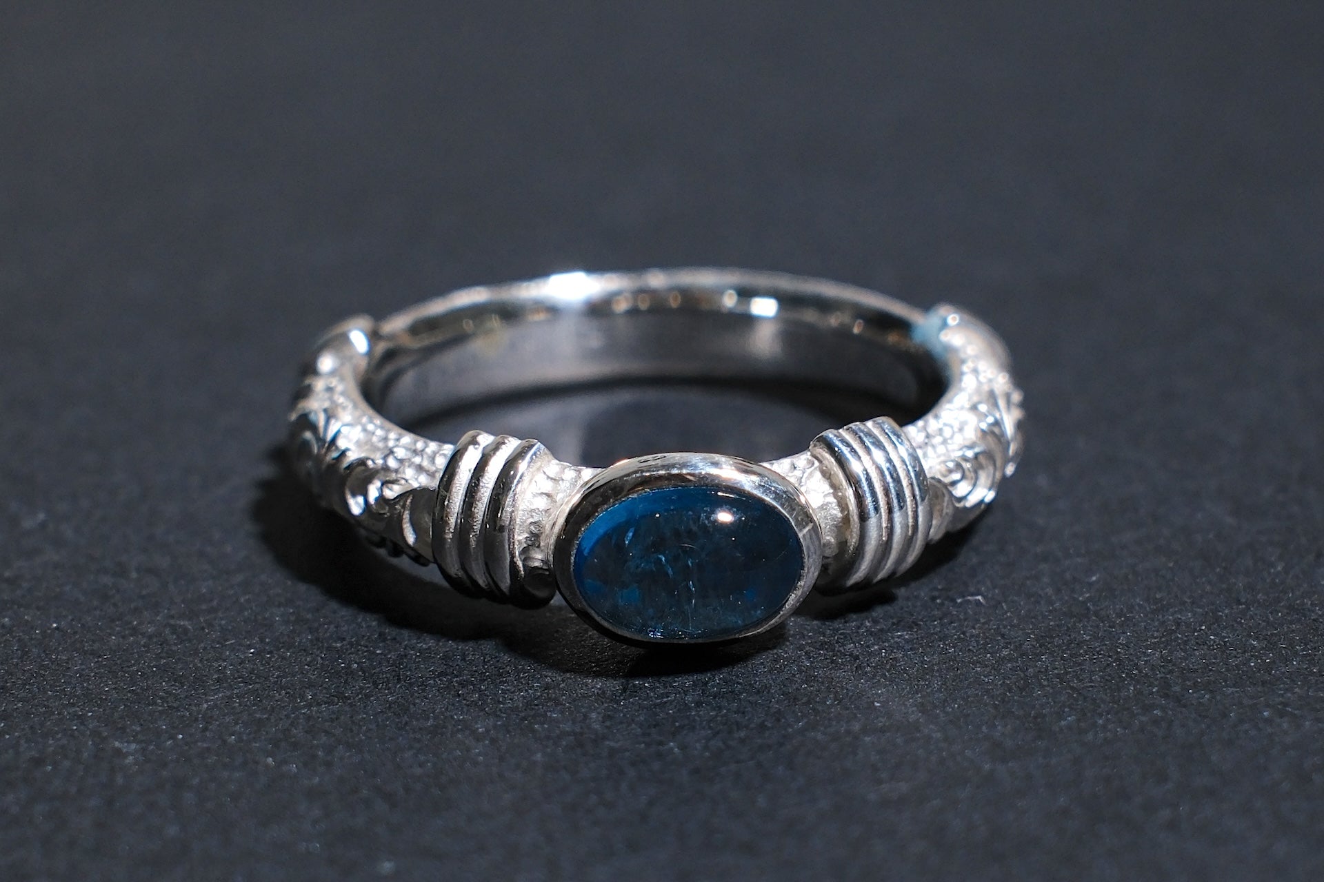 Legend Size Small "Anti-Ghost" Ring with Blue Topaz