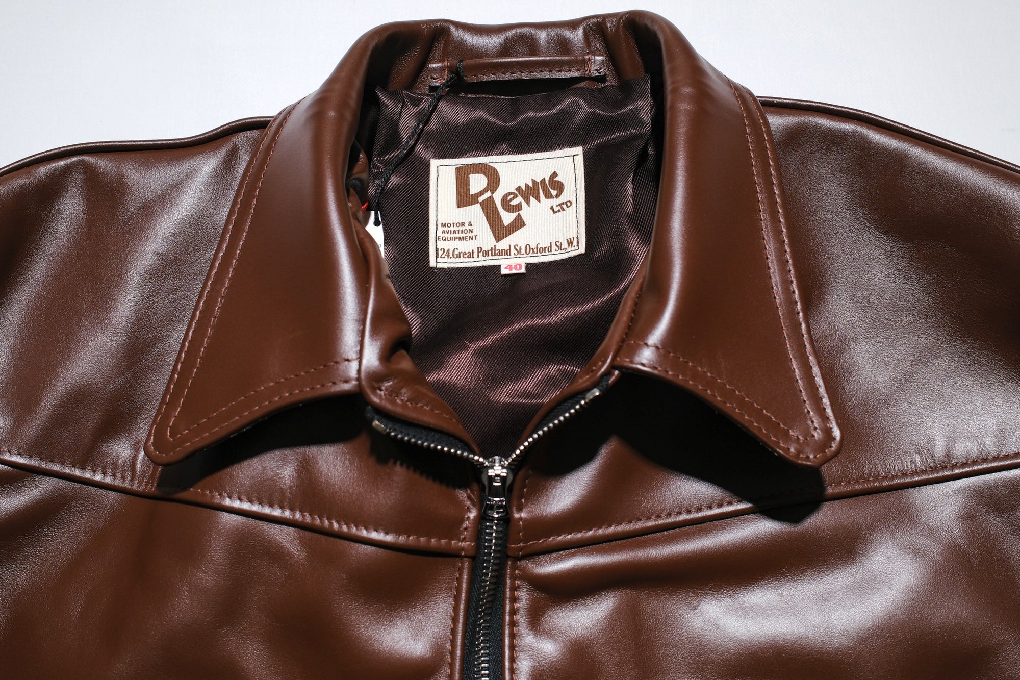 Lewis Leathers NO.386 “Lumber” Horsehide Jacket (Brown)