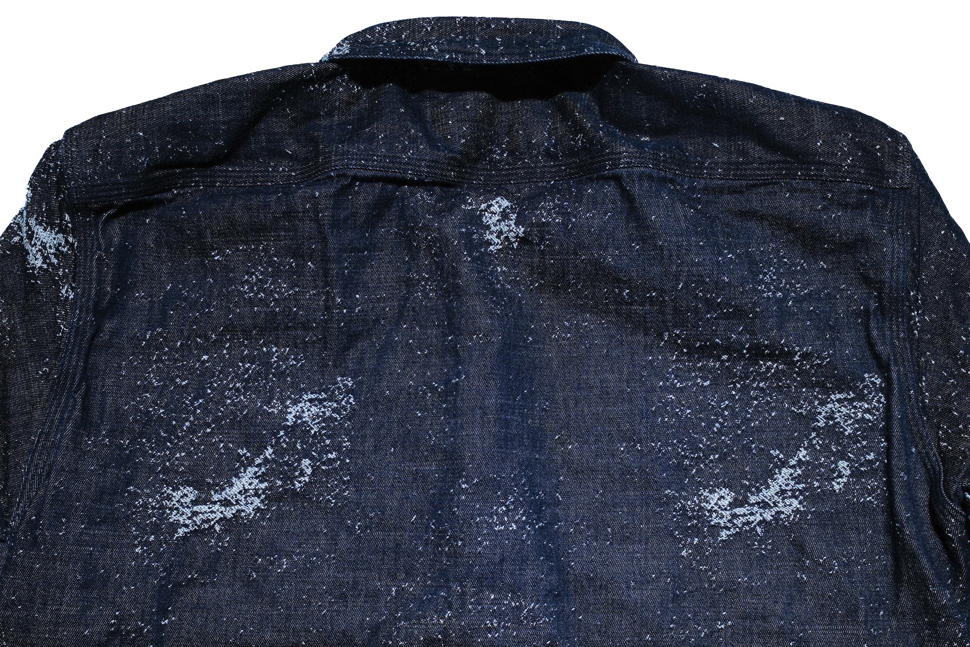 Momotaro 12oz Indigo Dyed “Ocean of Indigo” Jacquard Denim Workshirt