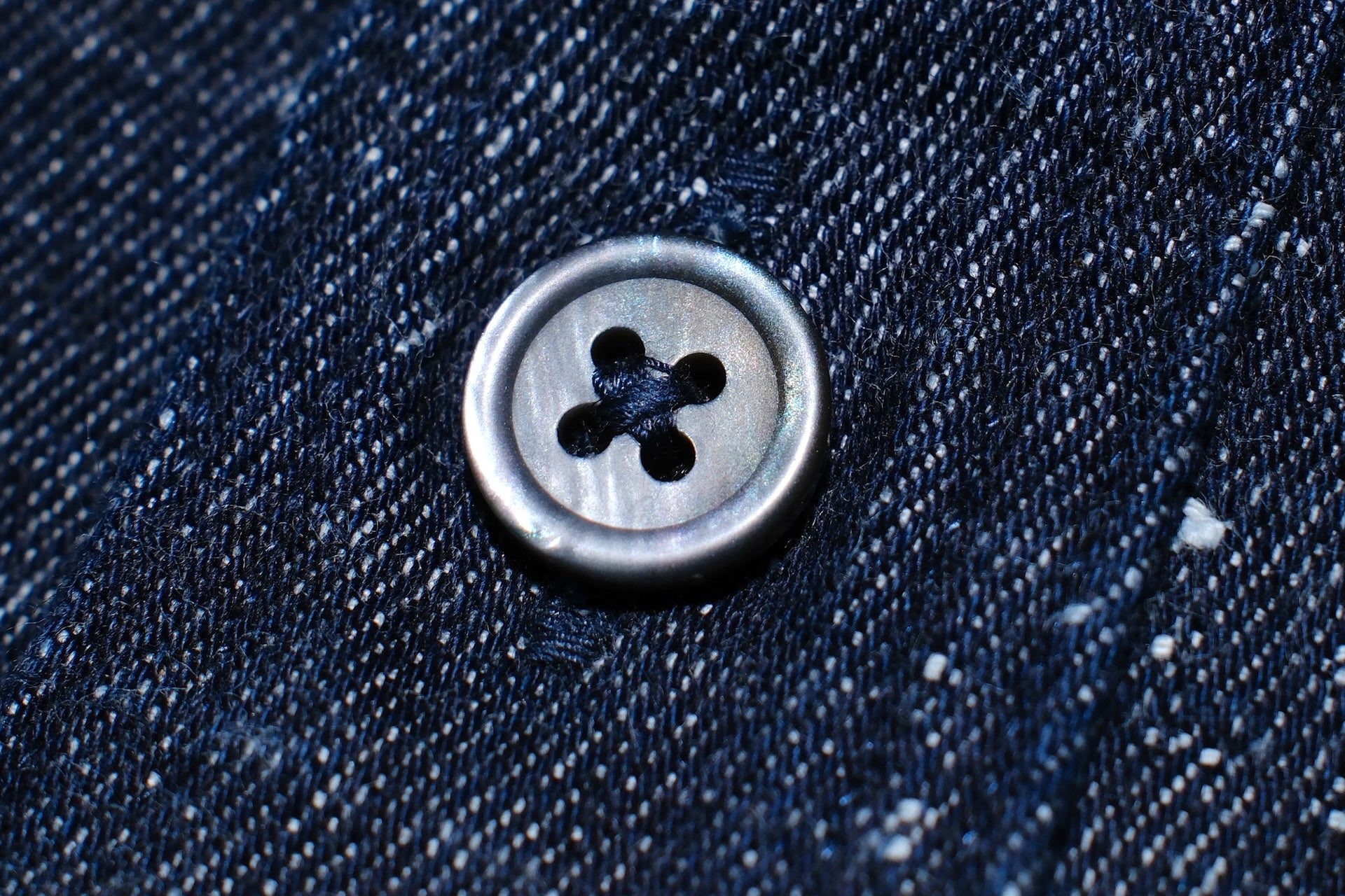 Momotaro 12oz Indigo Dyed “Ocean of Indigo” Jacquard Denim Workshirt