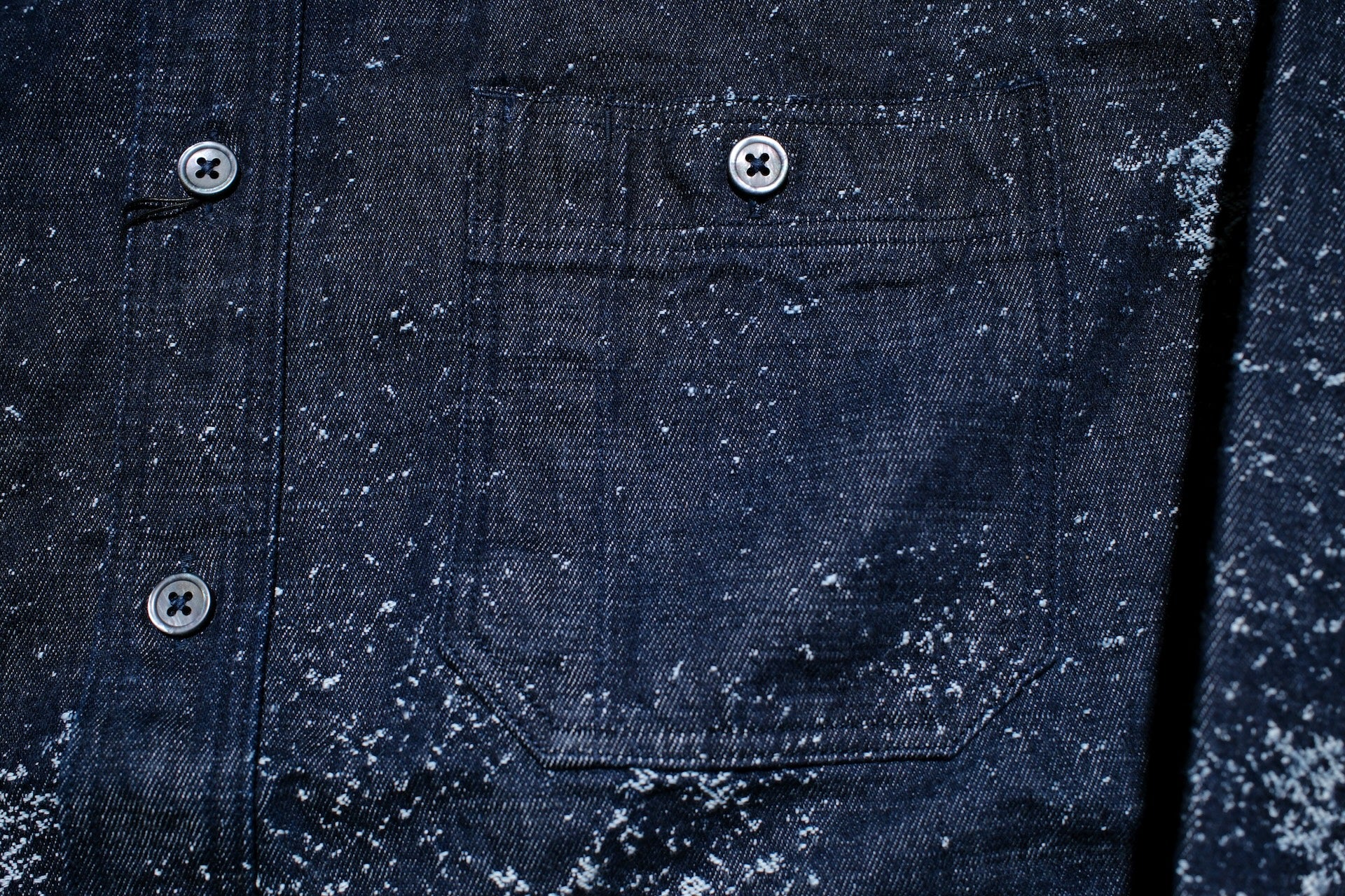 Momotaro 12oz Indigo Dyed “Ocean of Indigo” Jacquard Denim Workshirt