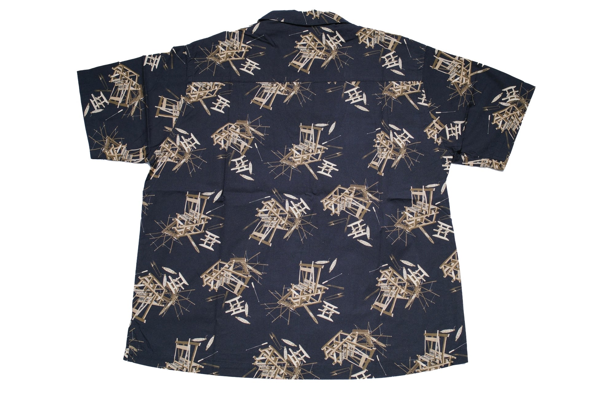 MOMOTARO JEANS “Beauty of Shuttle Loom” S/S Aloha Shirt (Black)
